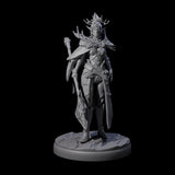 Leaping Dark Elf Underdark Guardian D Miniature for Dungeons and Dragons, Pathfinder or other TTRPGs