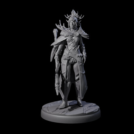 Leaping Dark Elf Underdark Guardian D Miniature for Dungeons and Dragons, Pathfinder or other TTRPGs