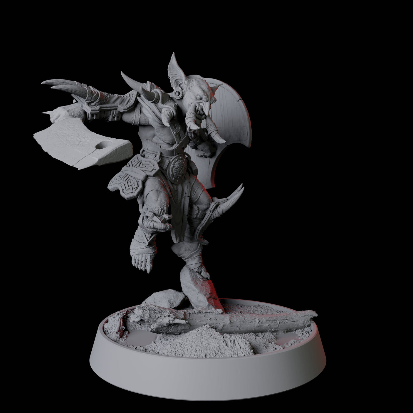 Leaping Goblin Spearman Miniature for Dungeons and Dragons, Pathfinder or other TTRPGs