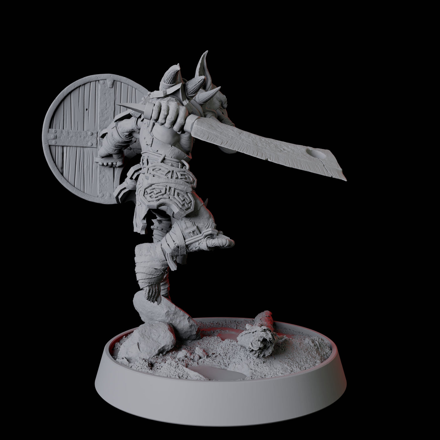 Leaping Goblin Spearman Miniature for Dungeons and Dragons, Pathfinder or other TTRPGs