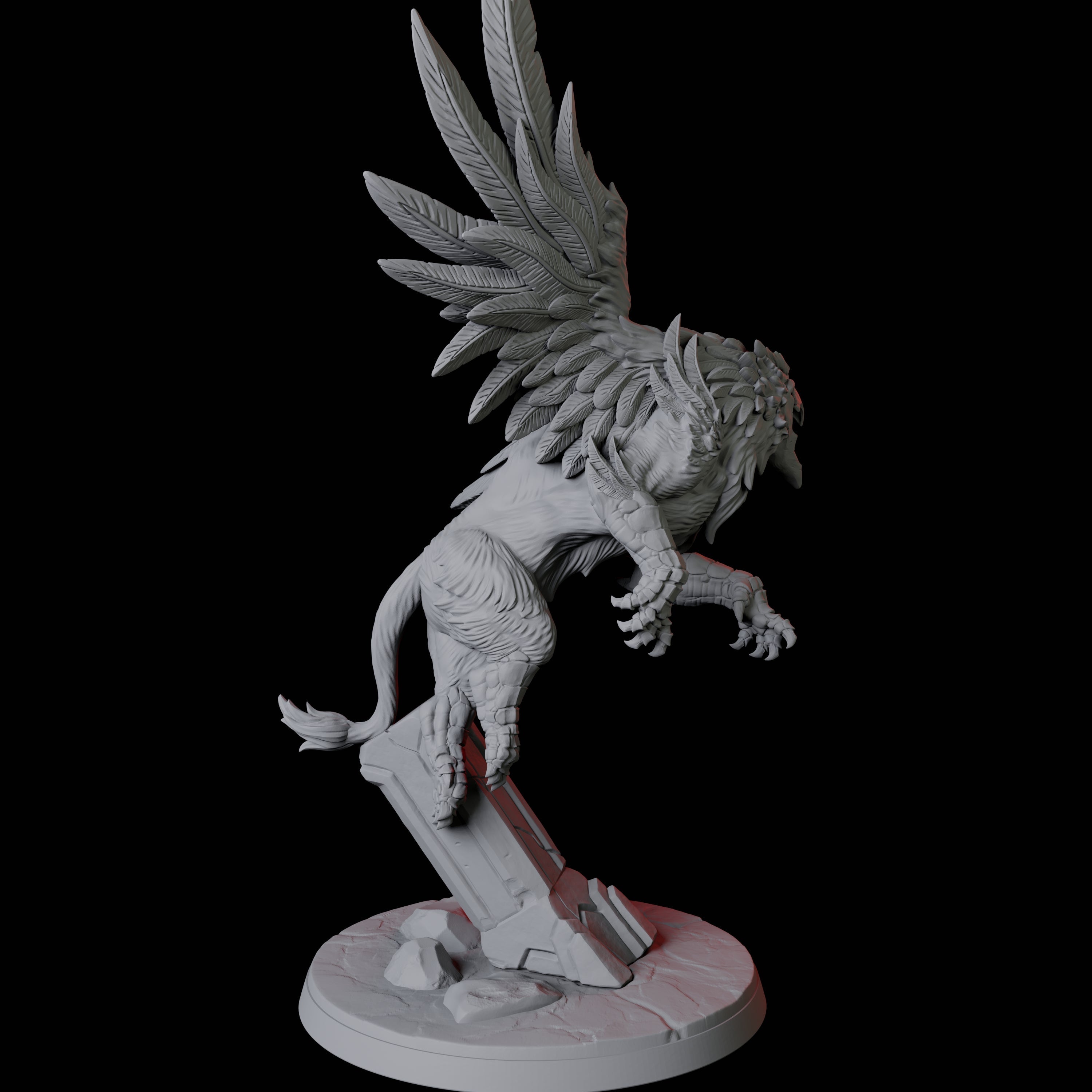 Leaping Griffon A Miniature for Dungeons and Dragons, Pathfinder or other TTRPGs