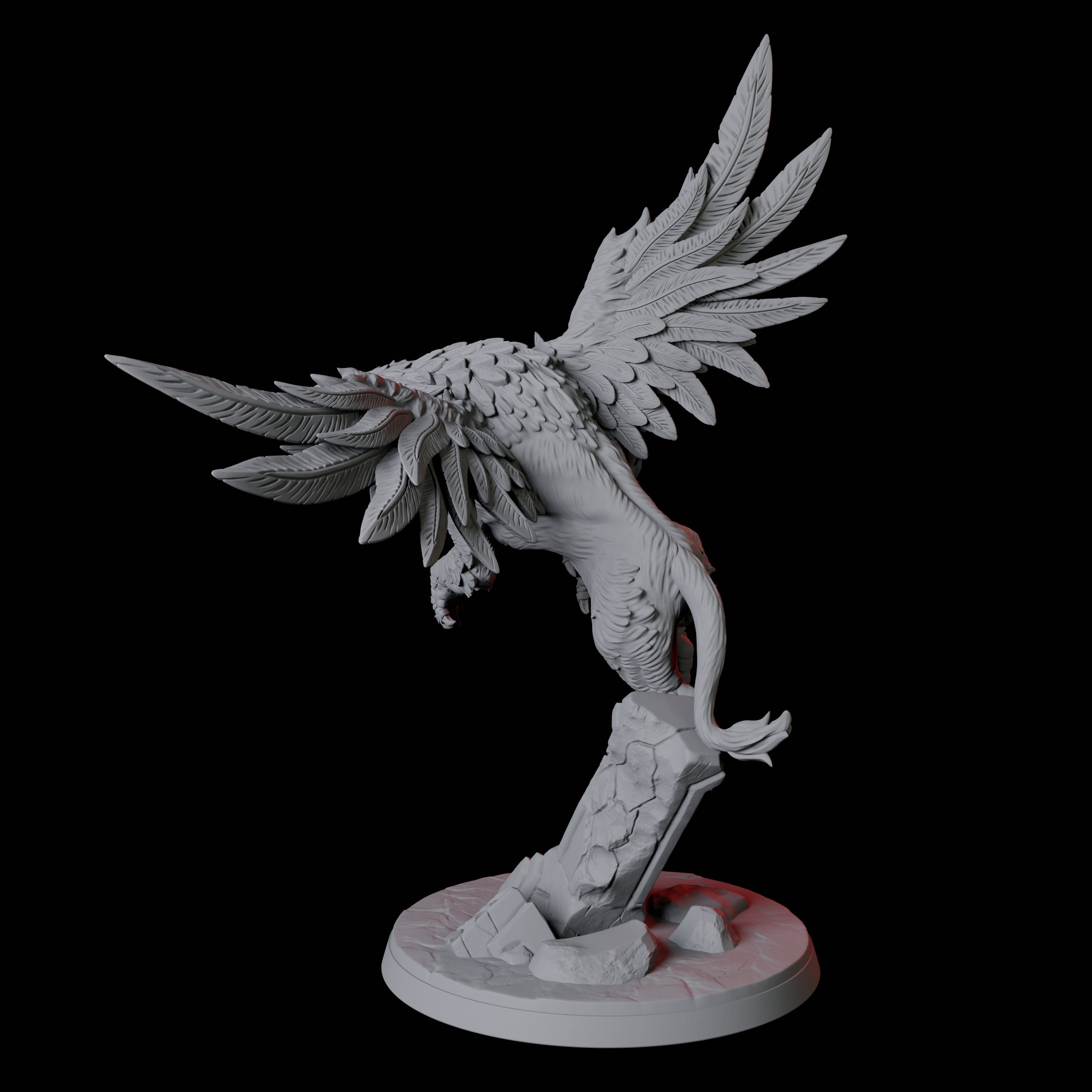 Leaping Griffon A Miniature for Dungeons and Dragons, Pathfinder or other TTRPGs