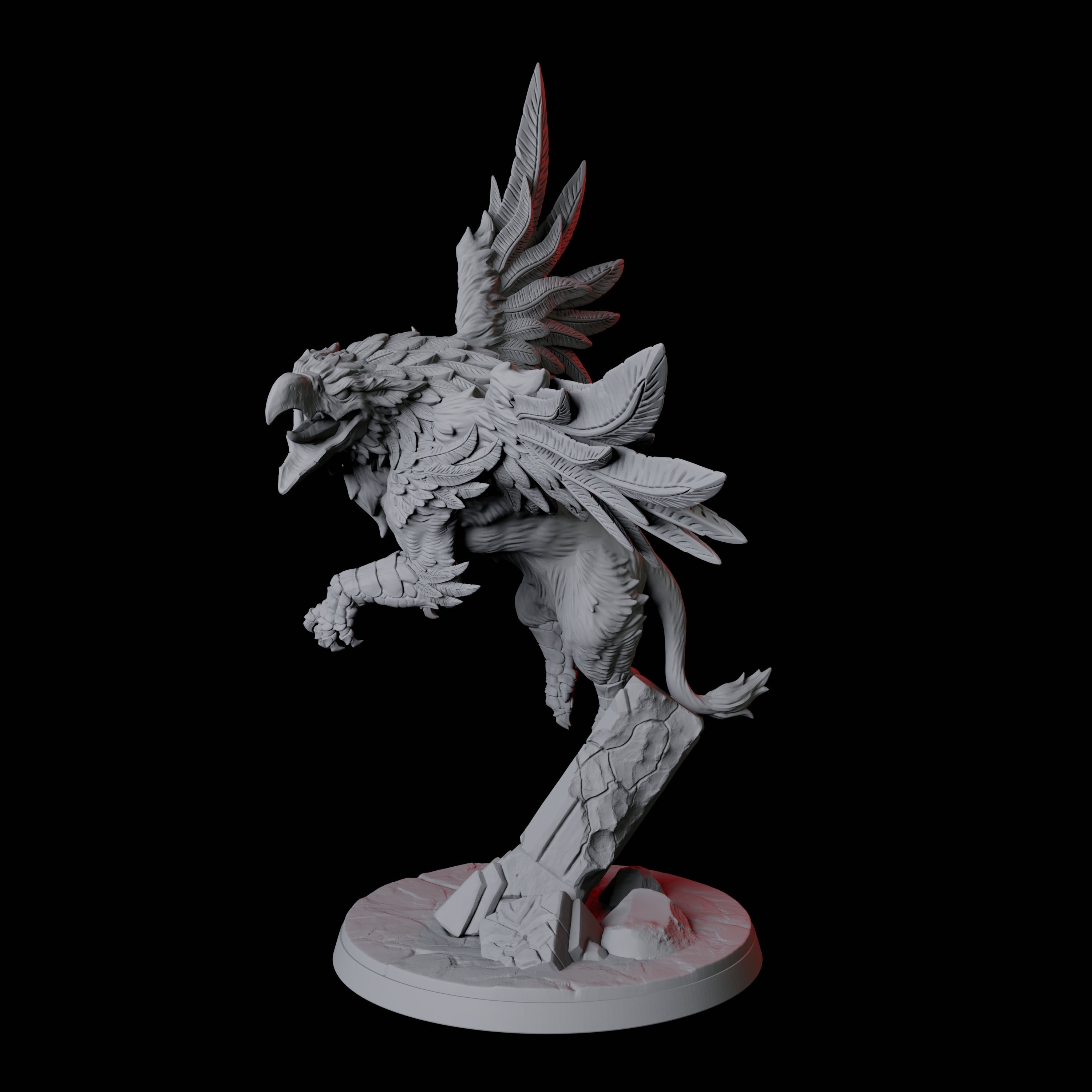 Leaping Griffon A Miniature for Dungeons and Dragons, Pathfinder or other TTRPGs