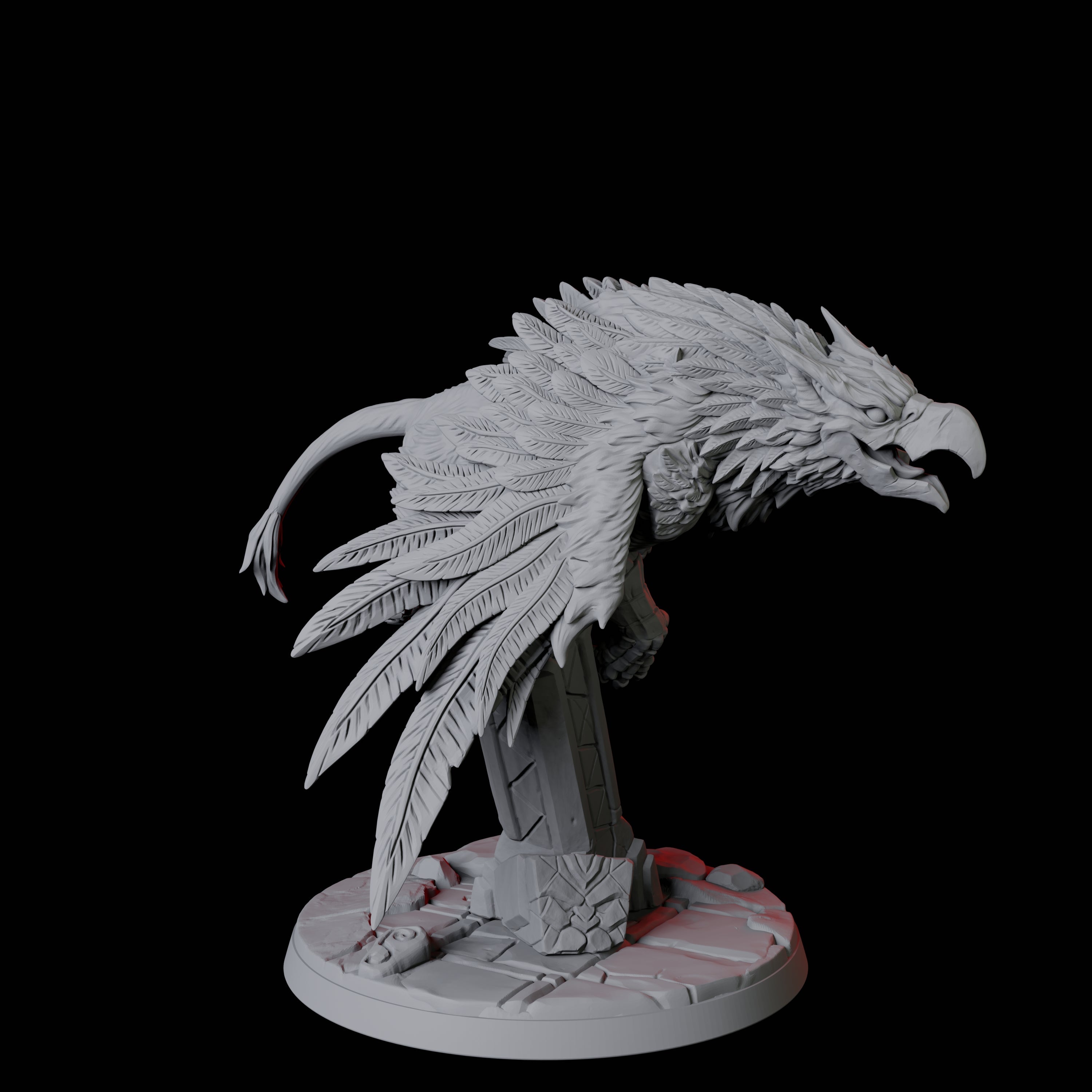 Leaping Griffon B Miniature for Dungeons and Dragons, Pathfinder or other TTRPGs