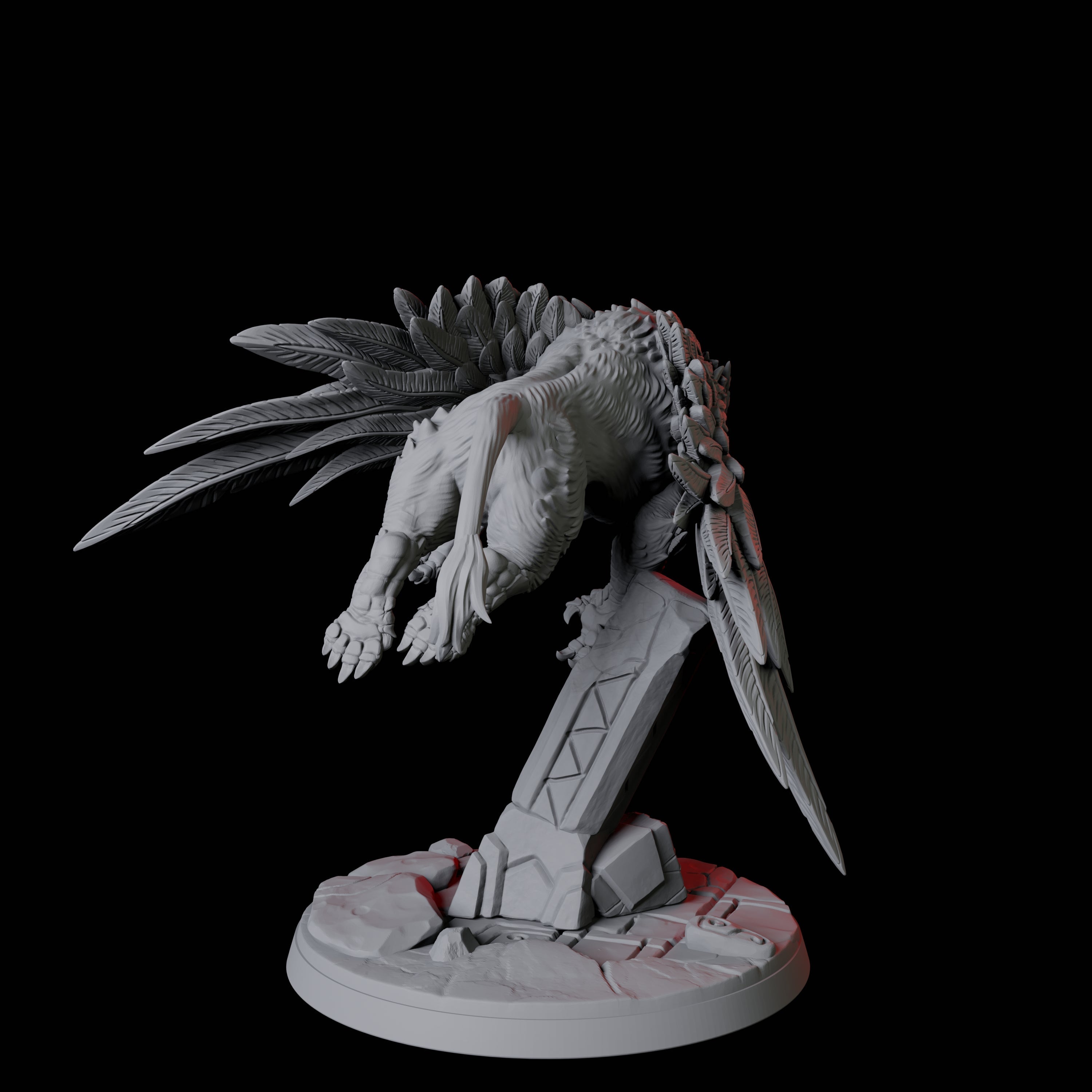 Leaping Griffon B Miniature for Dungeons and Dragons, Pathfinder or other TTRPGs