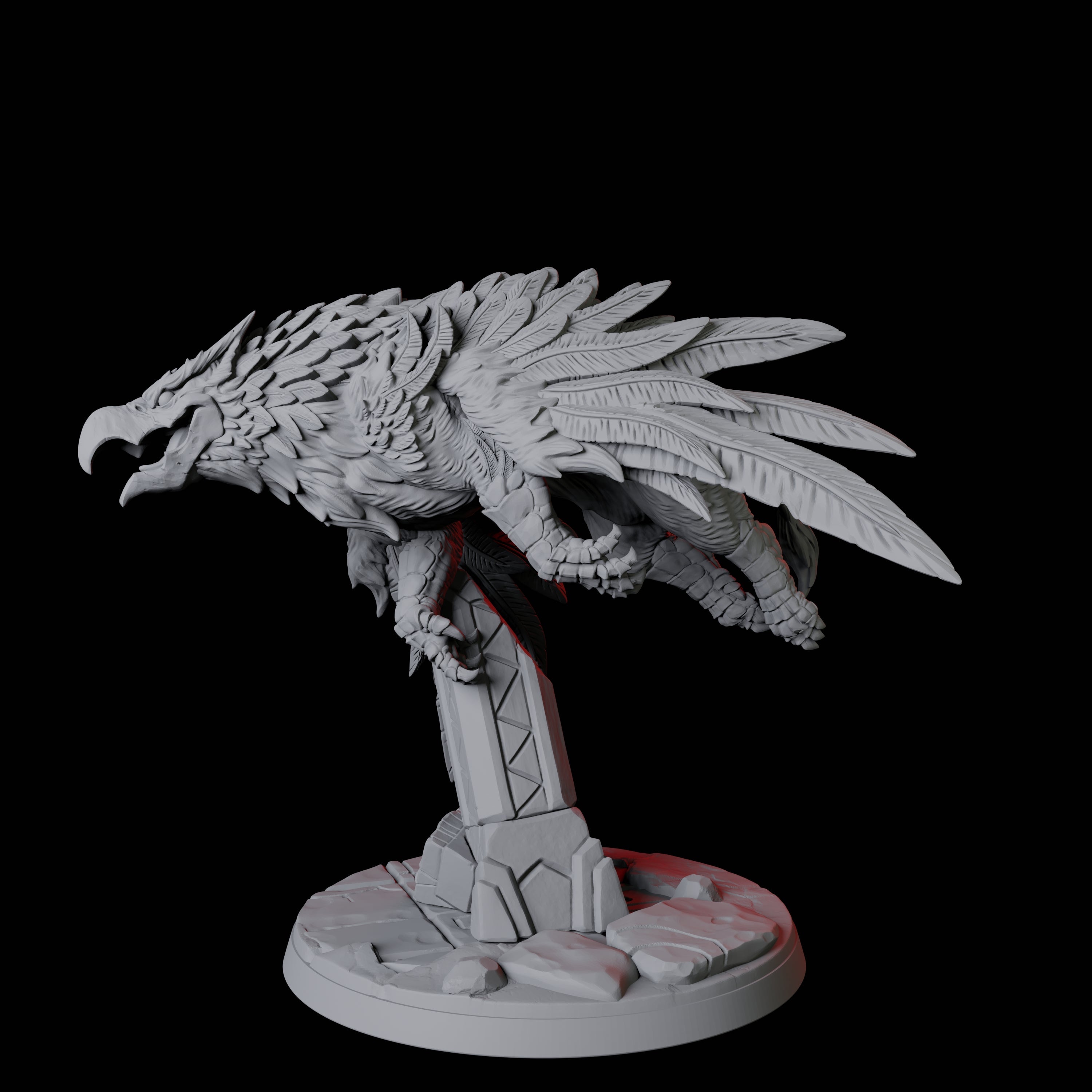 Leaping Griffon B Miniature for Dungeons and Dragons, Pathfinder or other TTRPGs