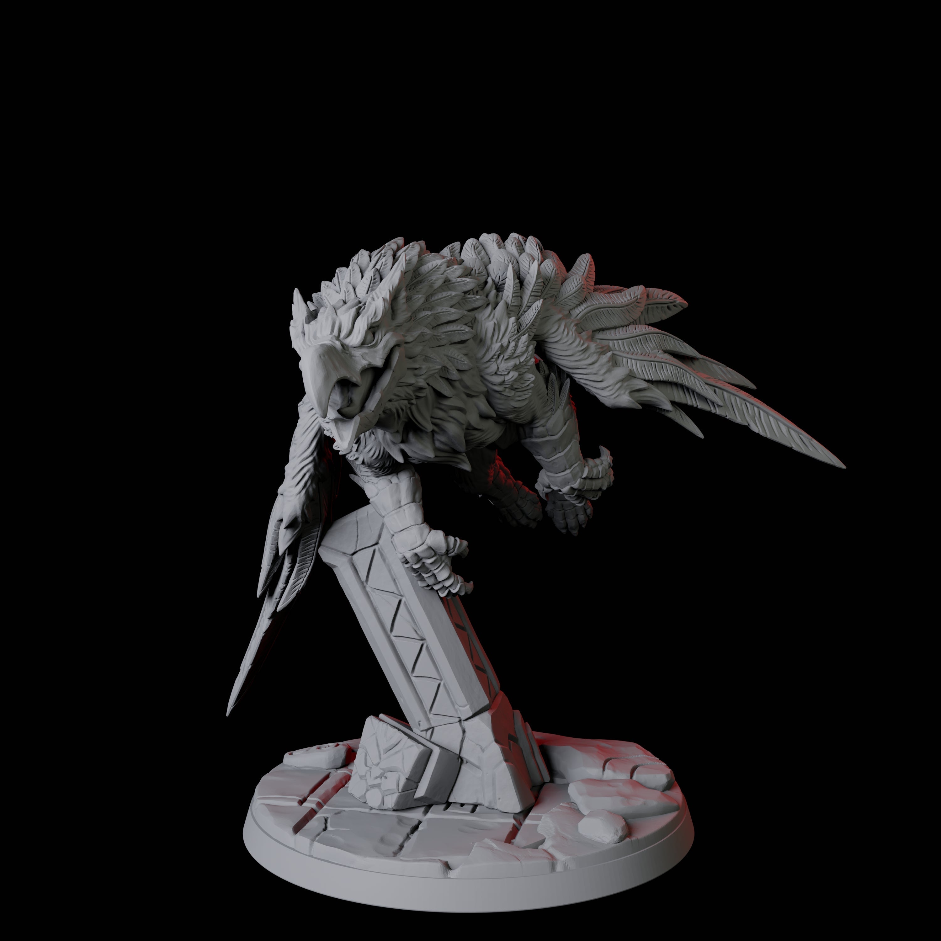 Leaping Griffon B Miniature for Dungeons and Dragons, Pathfinder or other TTRPGs