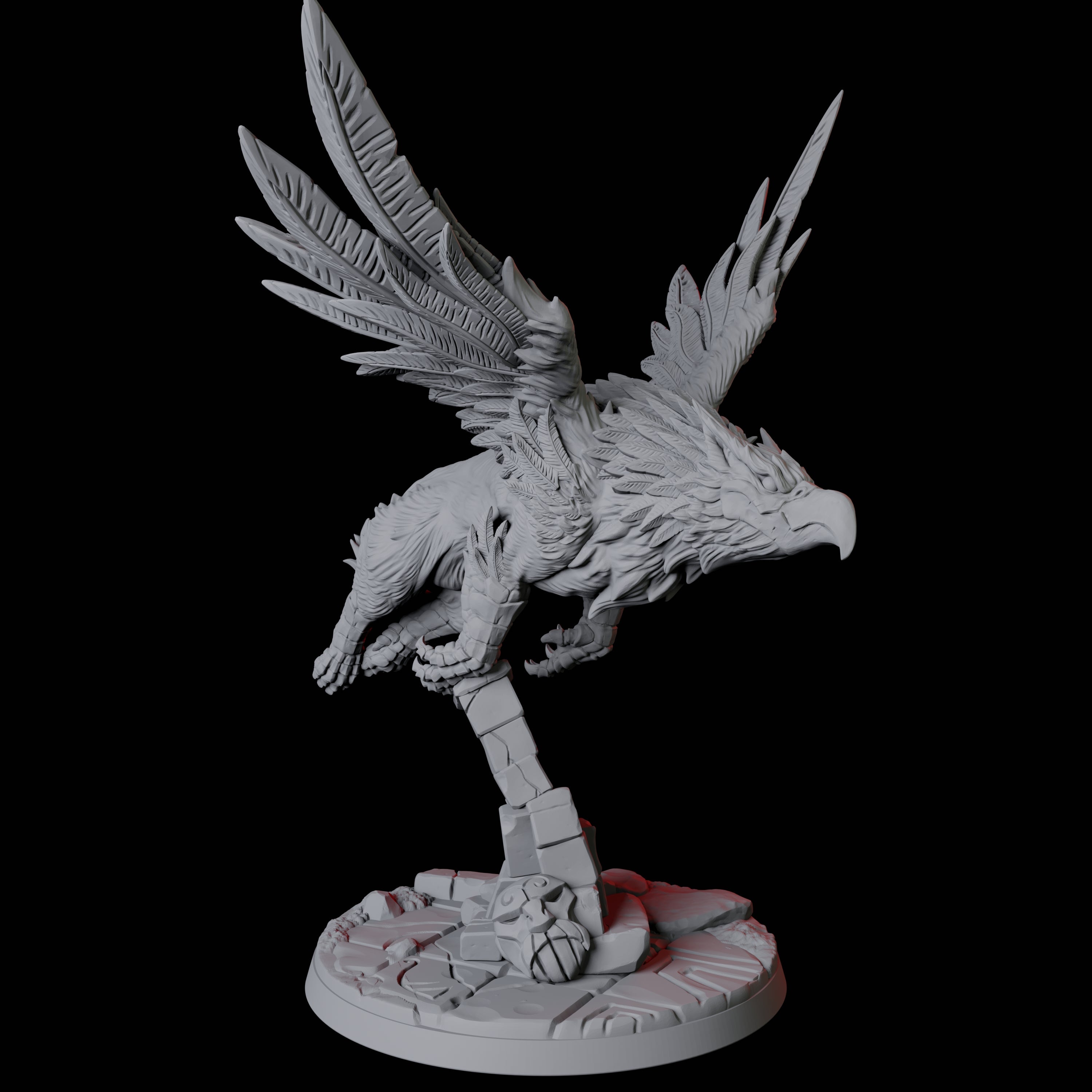 Leaping Griffon C Miniature for Dungeons and Dragons, Pathfinder or other TTRPGs