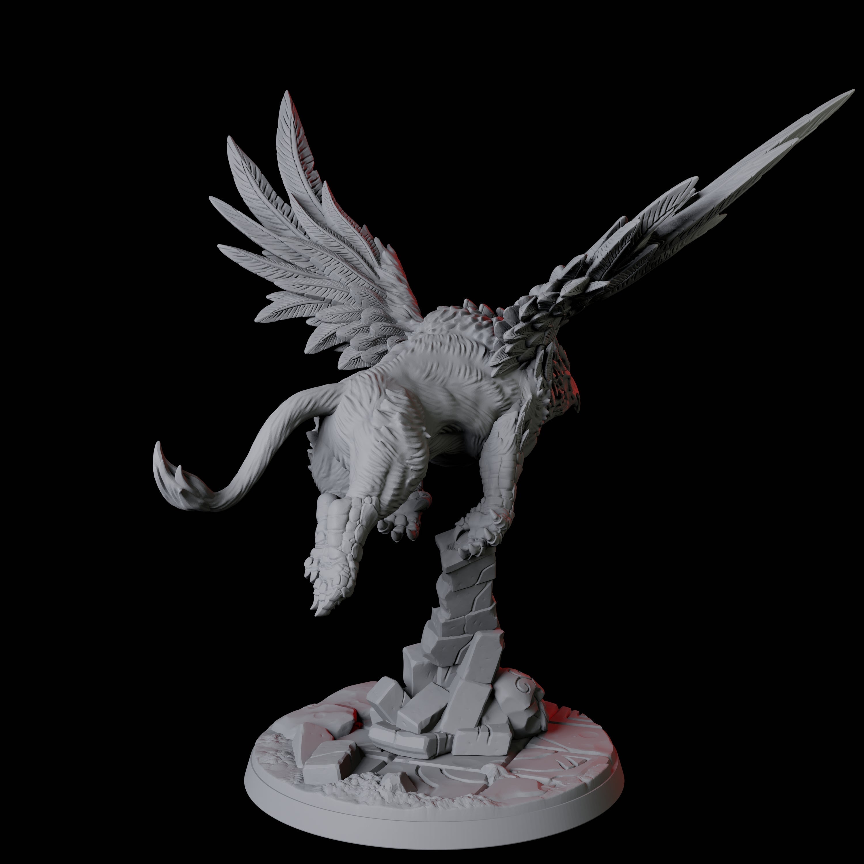 Leaping Griffon C Miniature for Dungeons and Dragons, Pathfinder or other TTRPGs