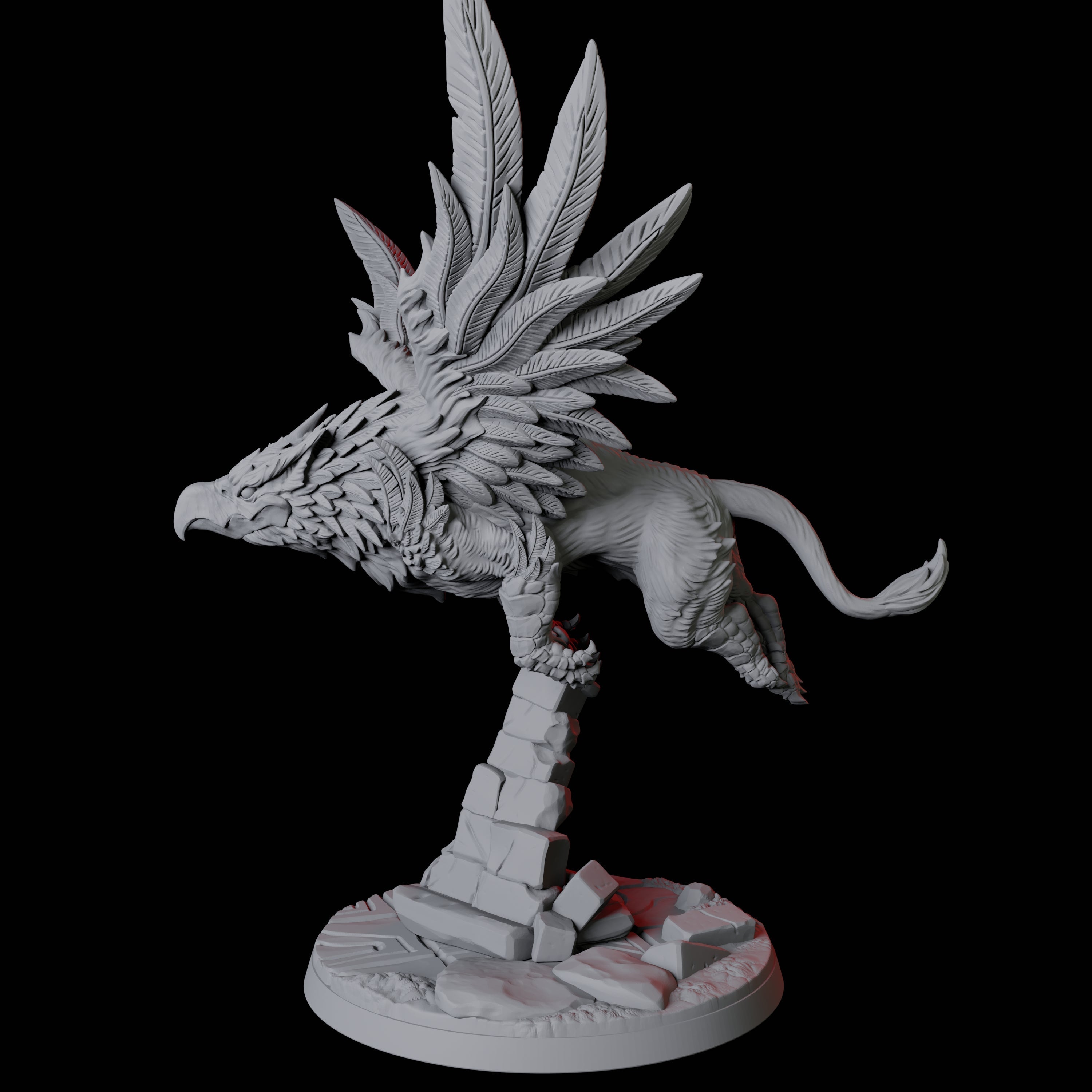 Leaping Griffon C Miniature for Dungeons and Dragons, Pathfinder or other TTRPGs