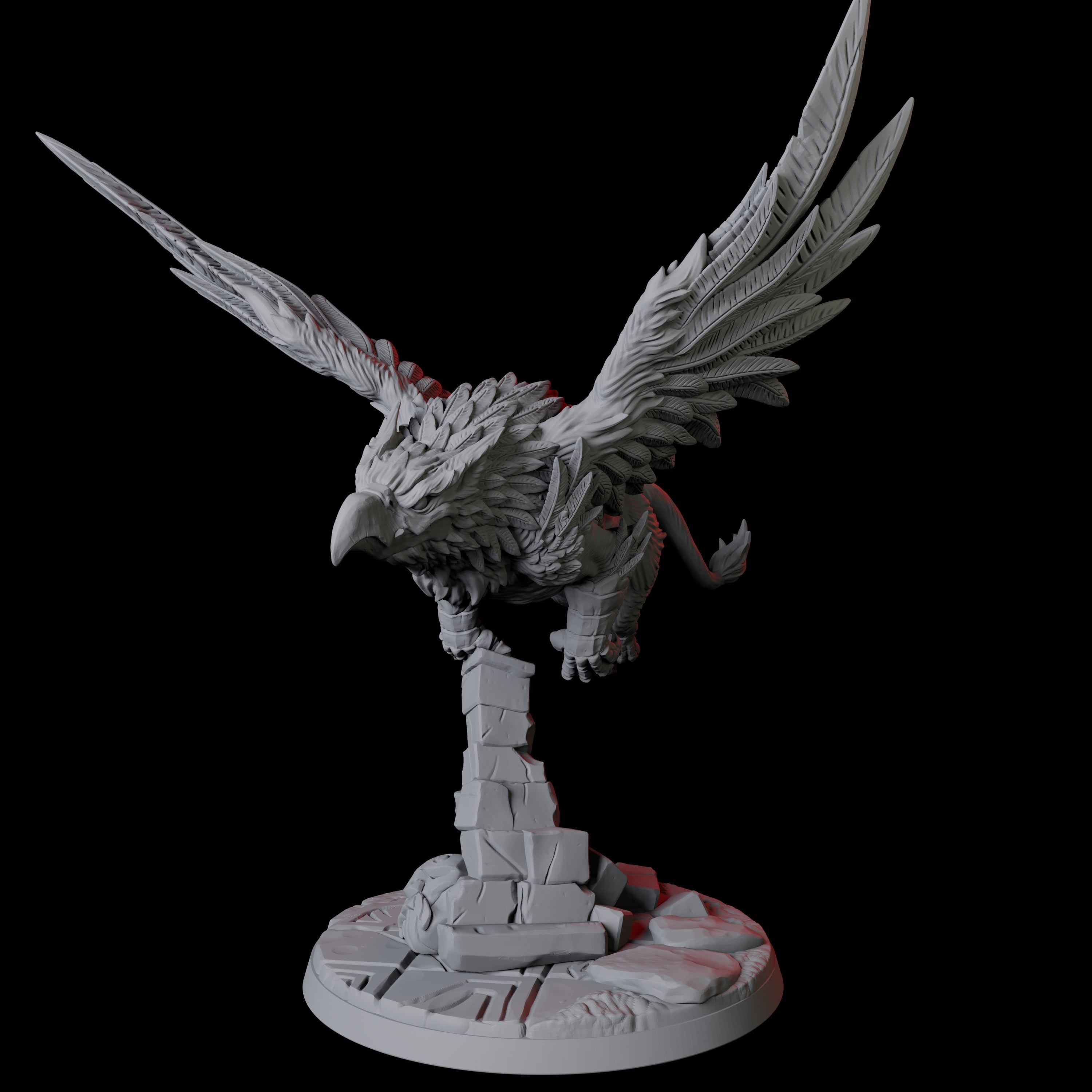 Leaping Griffon C Miniature for Dungeons and Dragons, Pathfinder or other TTRPGs