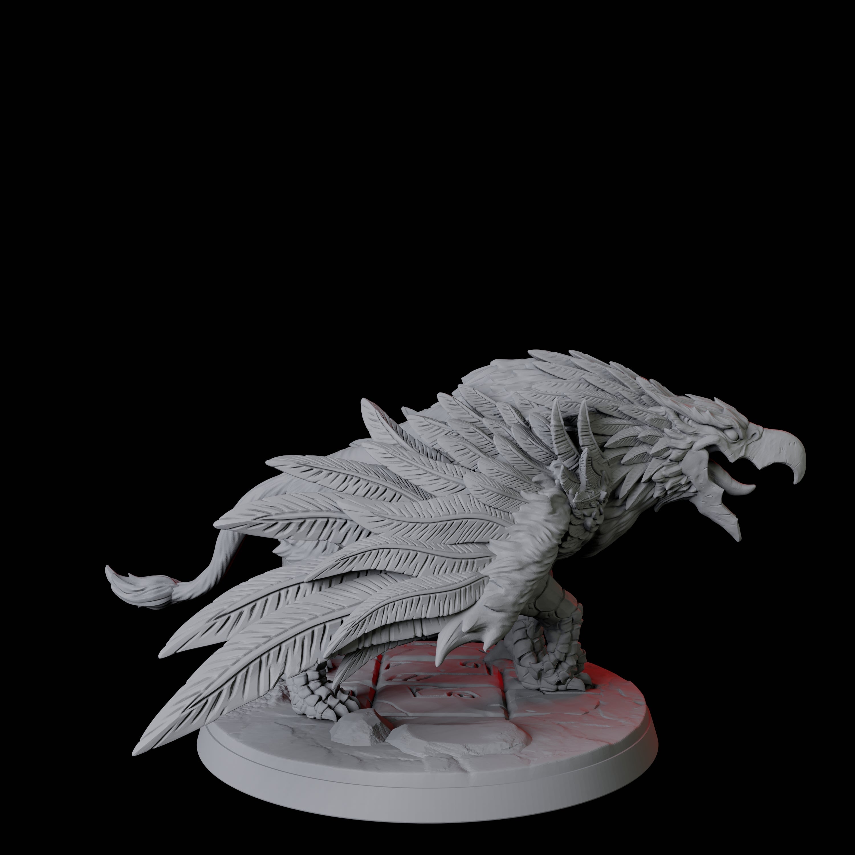 Leaping Griffon D Miniature for Dungeons and Dragons, Pathfinder or other TTRPGs