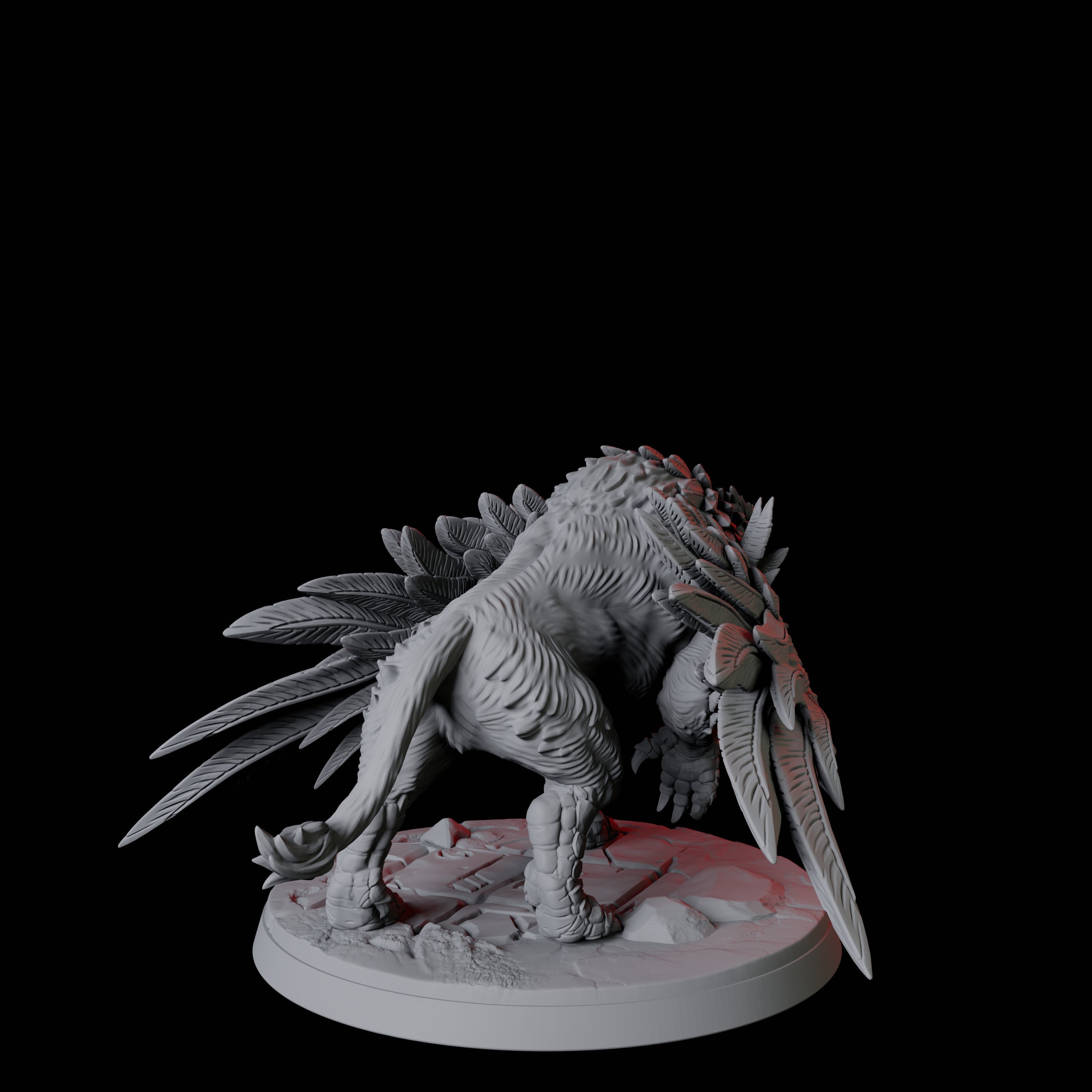 Leaping Griffon D Miniature for Dungeons and Dragons, Pathfinder or other TTRPGs