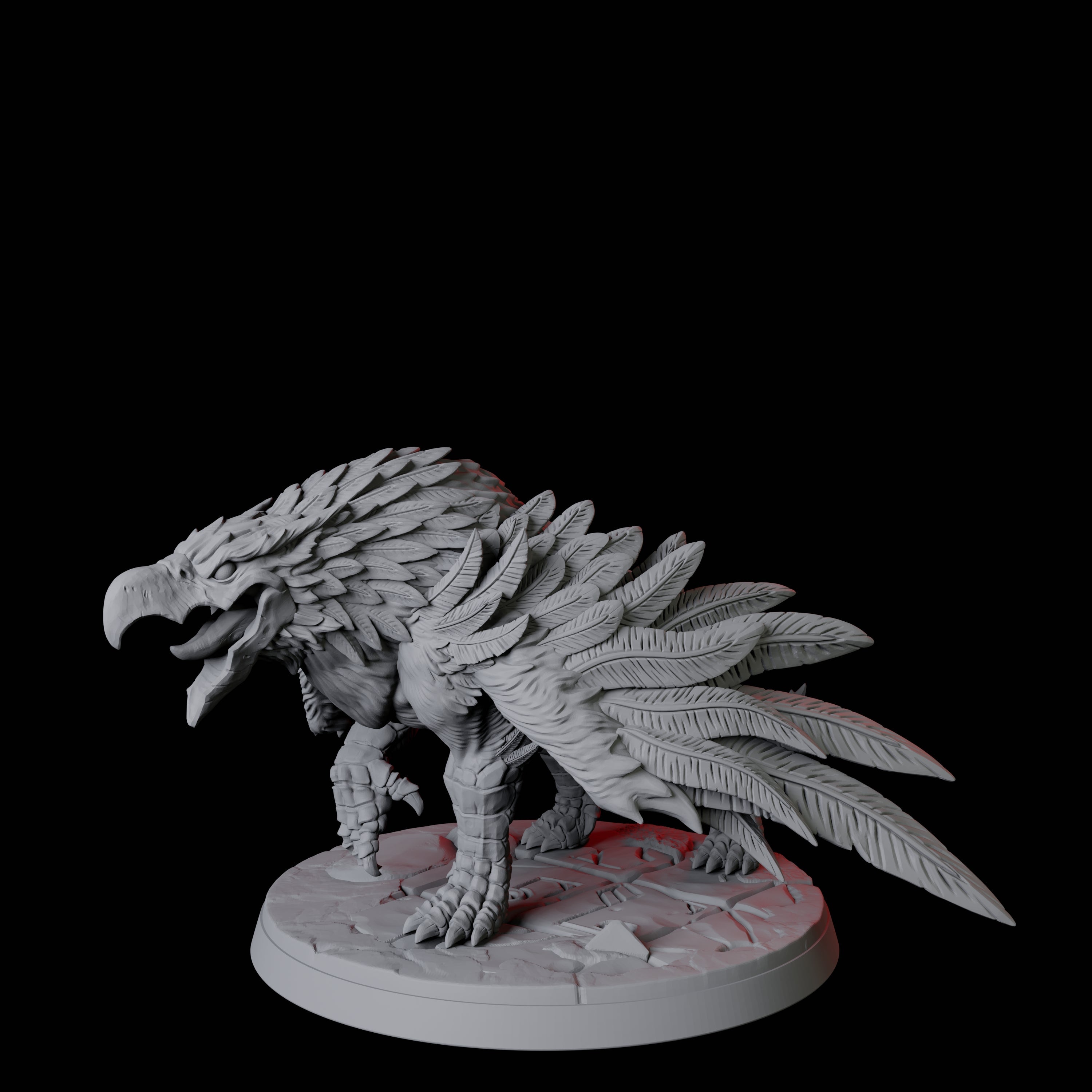 Leaping Griffon D Miniature for Dungeons and Dragons, Pathfinder or other TTRPGs