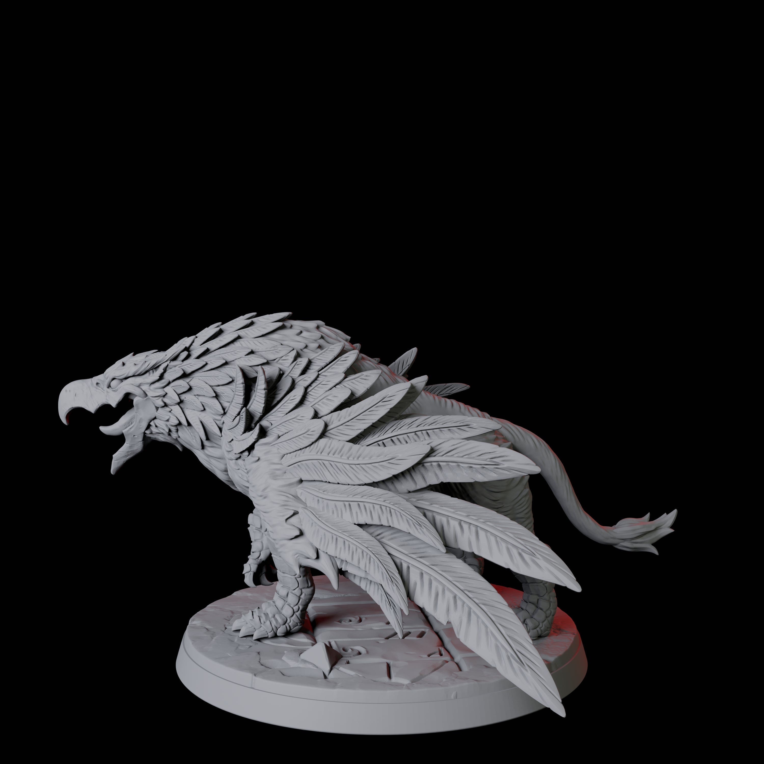 Leaping Griffon D Miniature for Dungeons and Dragons, Pathfinder or other TTRPGs