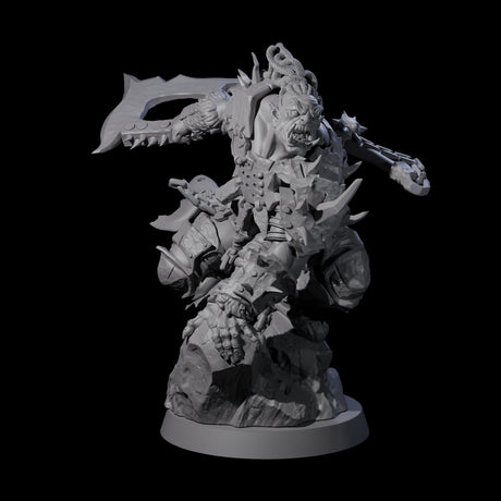 Leaping Orc Warlord Miniature for Dungeons and Dragons, Pathfinder or other TTRPGs