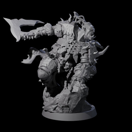 Leaping Orc Warlord Miniature for Dungeons and Dragons, Pathfinder or other TTRPGs