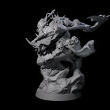 Leaping Orc Warlord Miniature for Dungeons and Dragons, Pathfinder or other TTRPGs