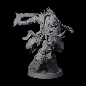 Leaping Orc Warlord Miniature for Dungeons and Dragons, Pathfinder or other TTRPGs