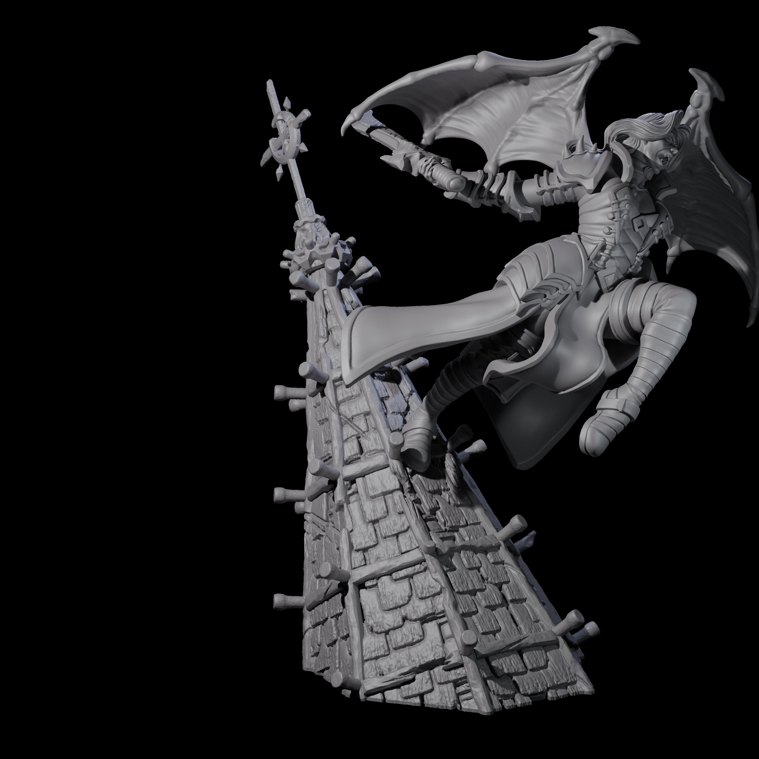 Leaping Striking Vampire Spawn Miniature for Dungeons and Dragons, Pathfinder or other TTRPGs