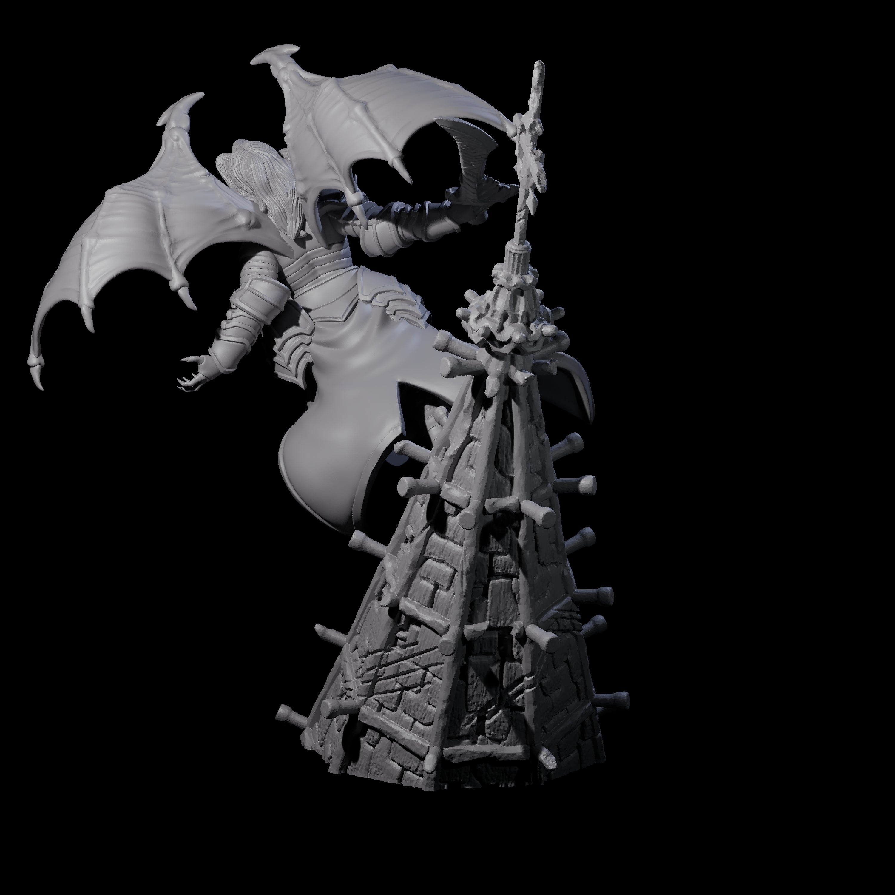 Leaping Striking Vampire Spawn Miniature for Dungeons and Dragons, Pathfinder or other TTRPGs