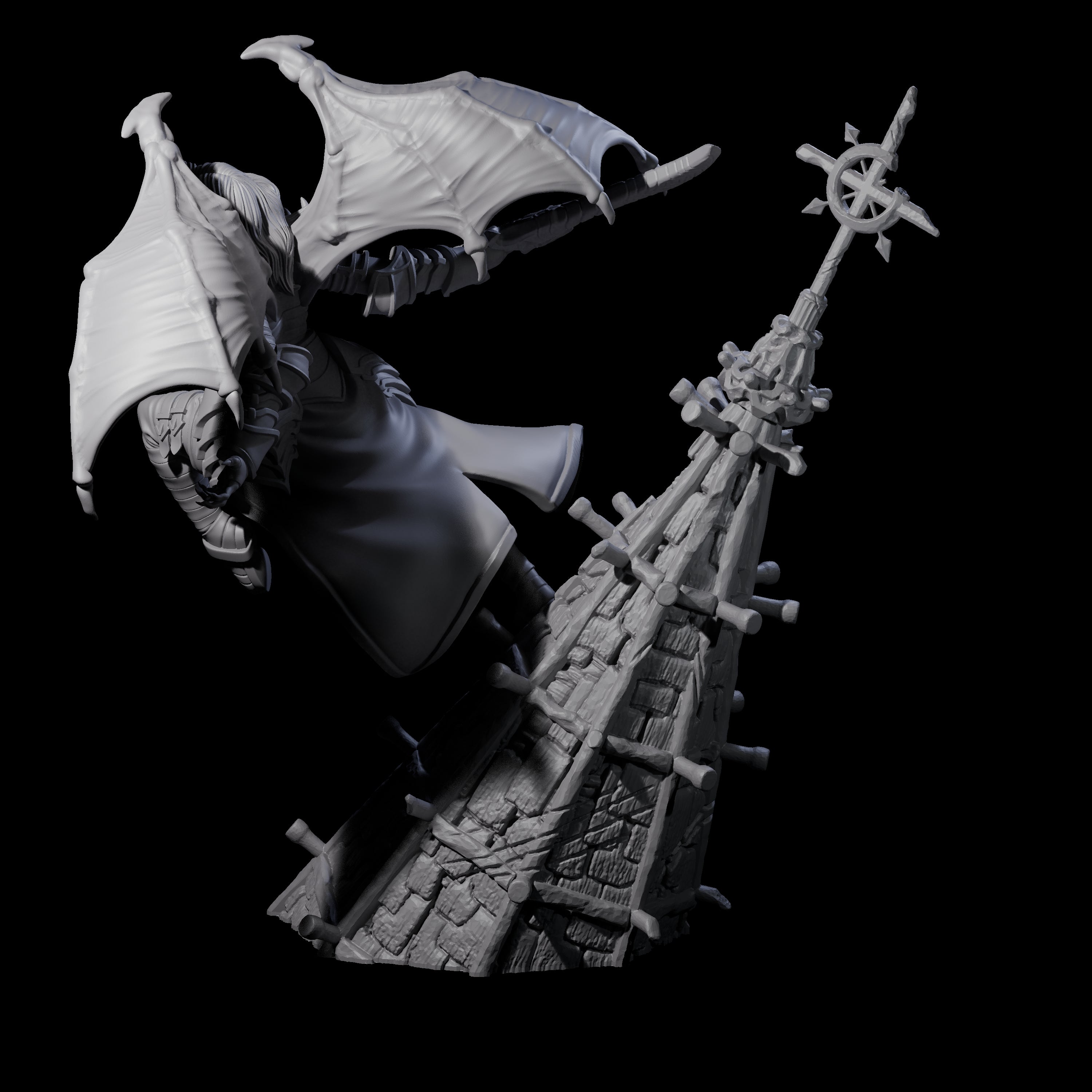 Leaping Striking Vampire Spawn Miniature for Dungeons and Dragons, Pathfinder or other TTRPGs