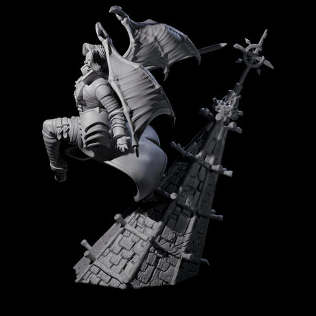 Leaping Striking Vampire Spawn Miniature for Dungeons and Dragons, Pathfinder or other TTRPGs