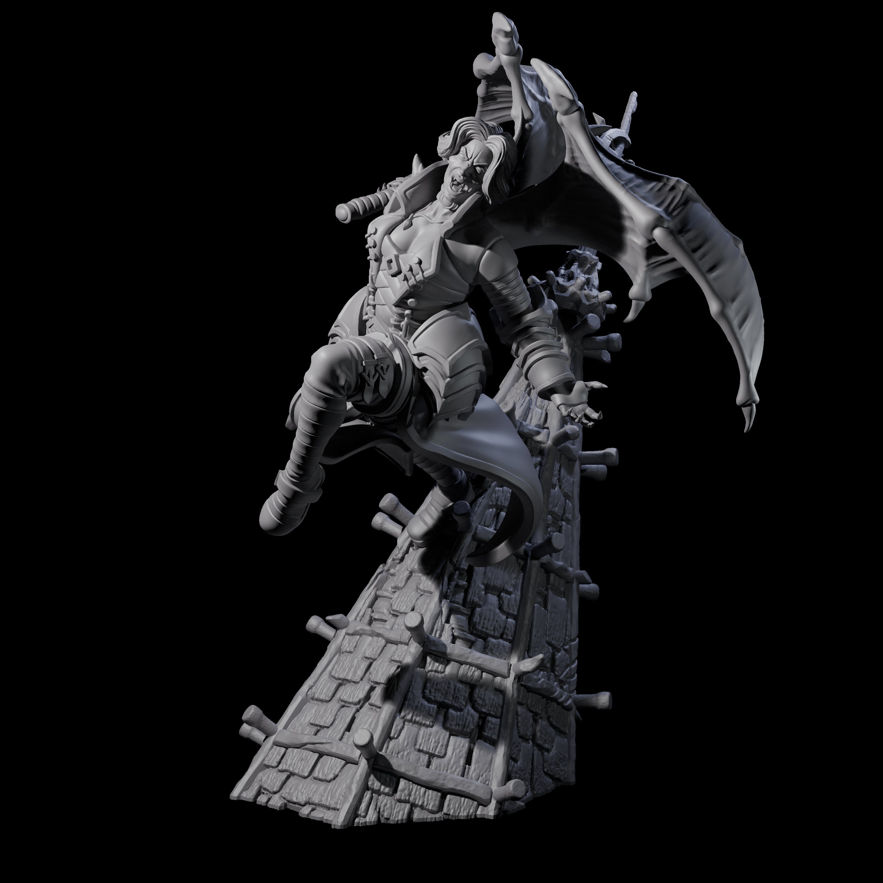 Leaping Striking Vampire Spawn Miniature for Dungeons and Dragons, Pathfinder or other TTRPGs