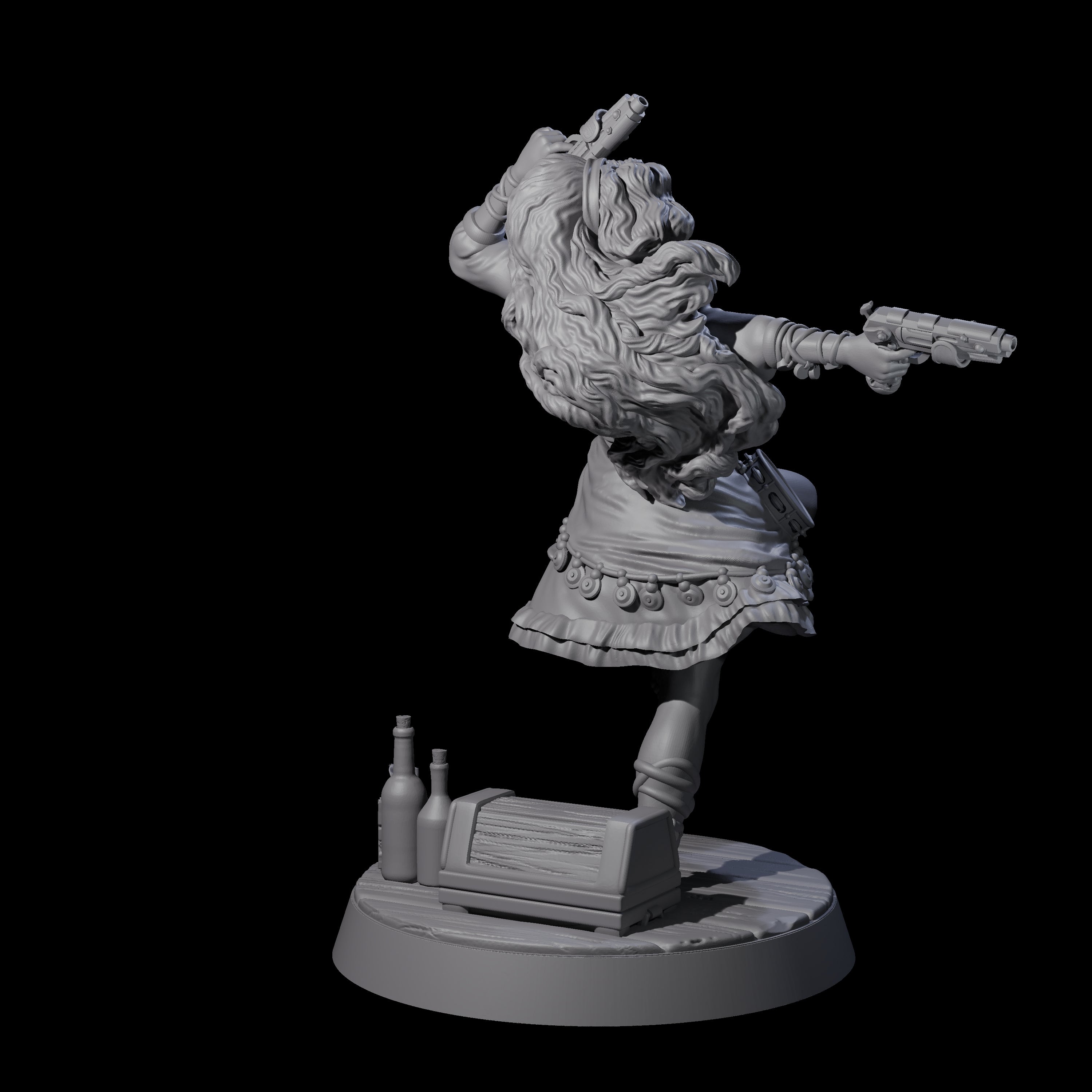 Leaping Swashbulker Maiden Miniature for Dungeons and Dragons, Pathfinder or other TTRPGs