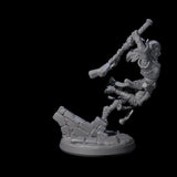 Leaping Warrior Priest Miniature for Dungeons and Dragons, Pathfinder or other TTRPGs