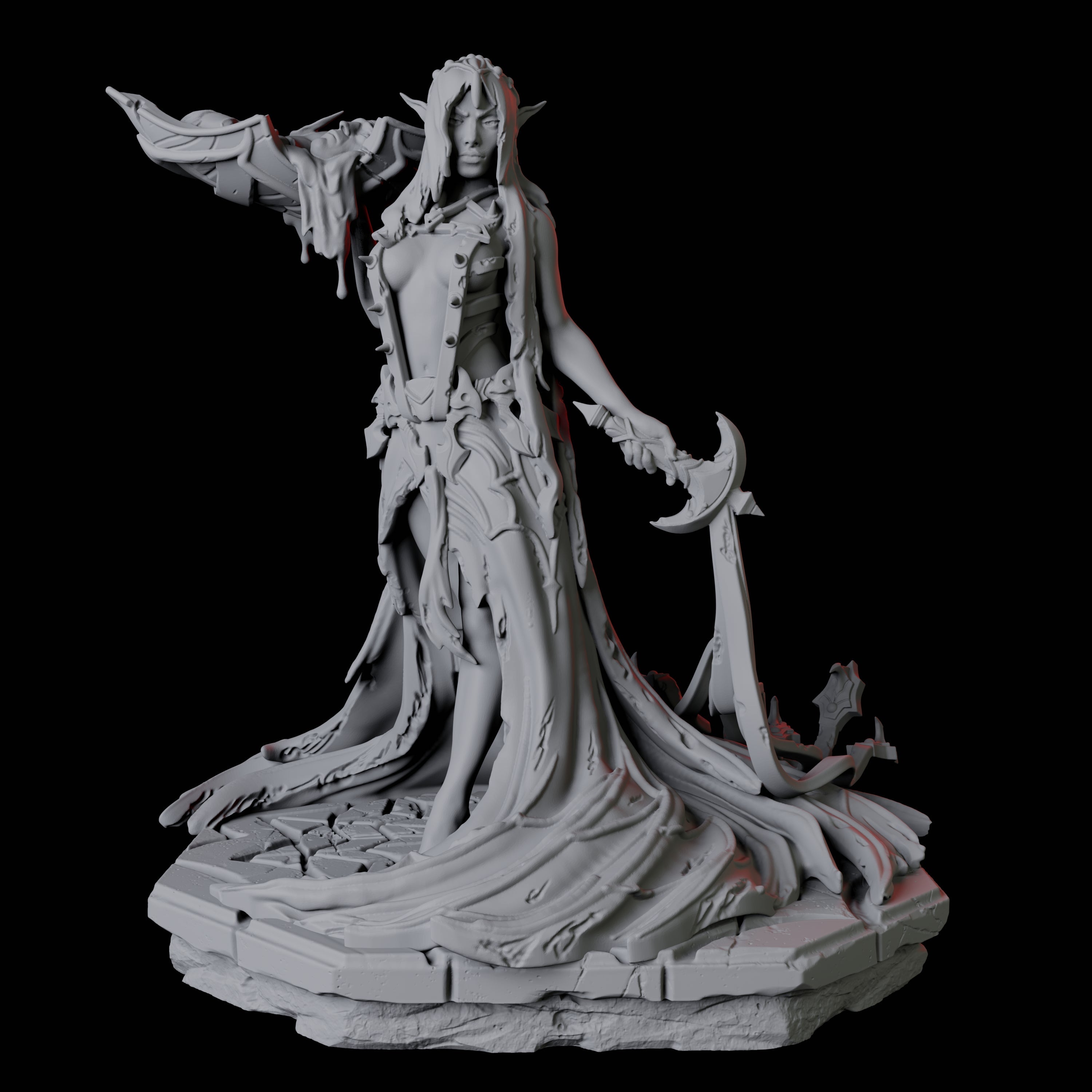 Learing High Priestess Miniature for Dungeons and Dragons, Pathfinder or other TTRPGs