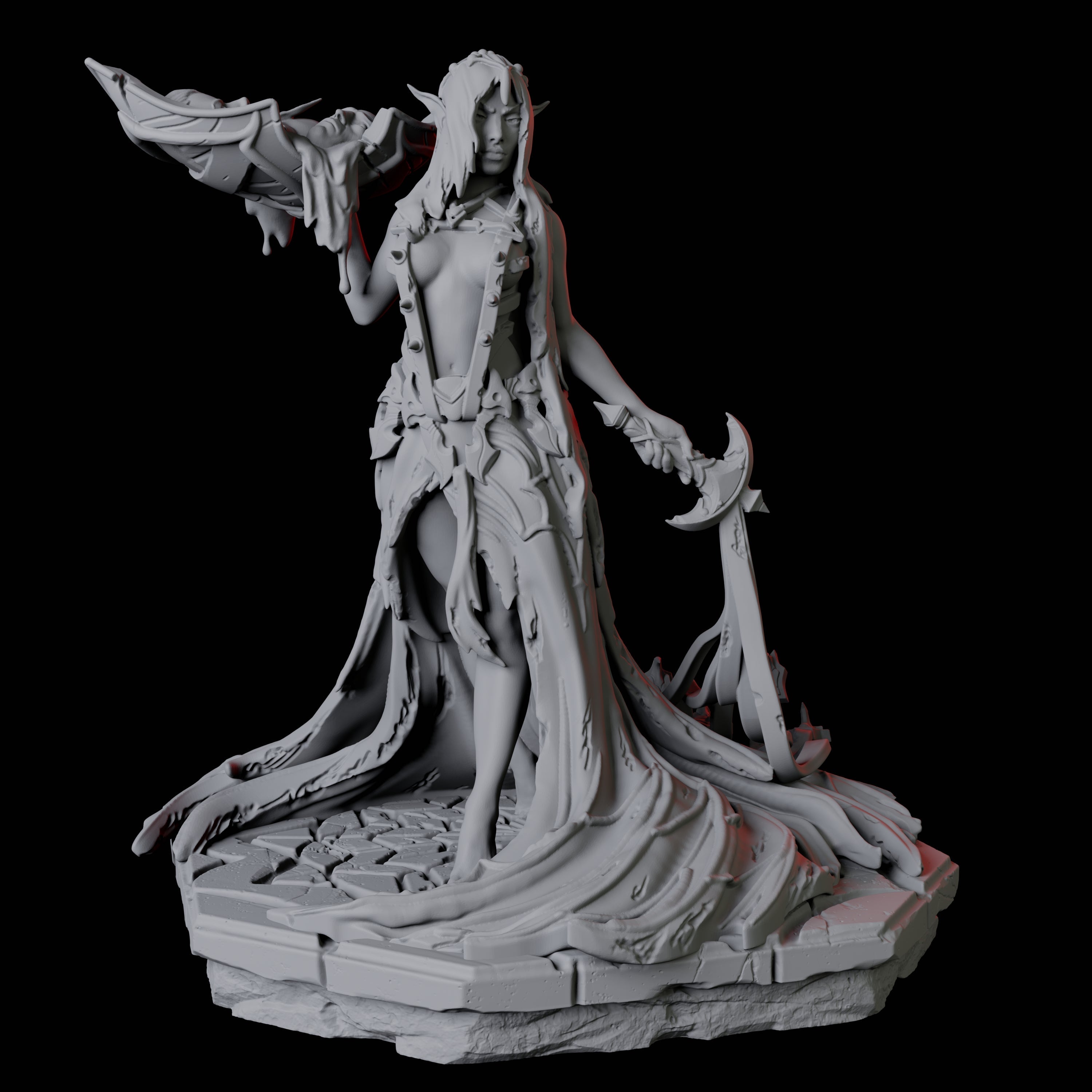 Learing High Priestess Miniature for Dungeons and Dragons, Pathfinder or other TTRPGs