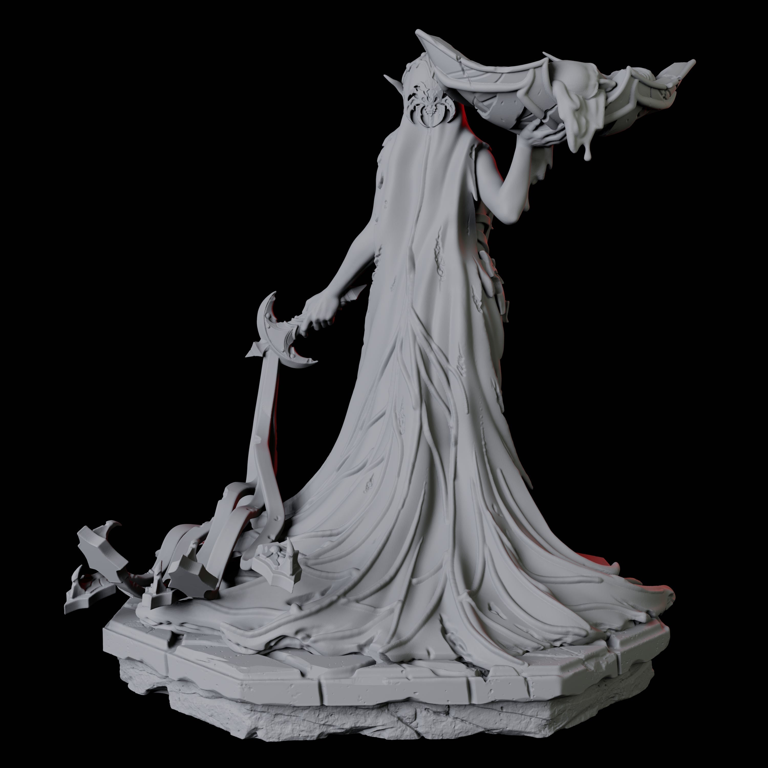 Learing High Priestess Miniature for Dungeons and Dragons, Pathfinder or other TTRPGs