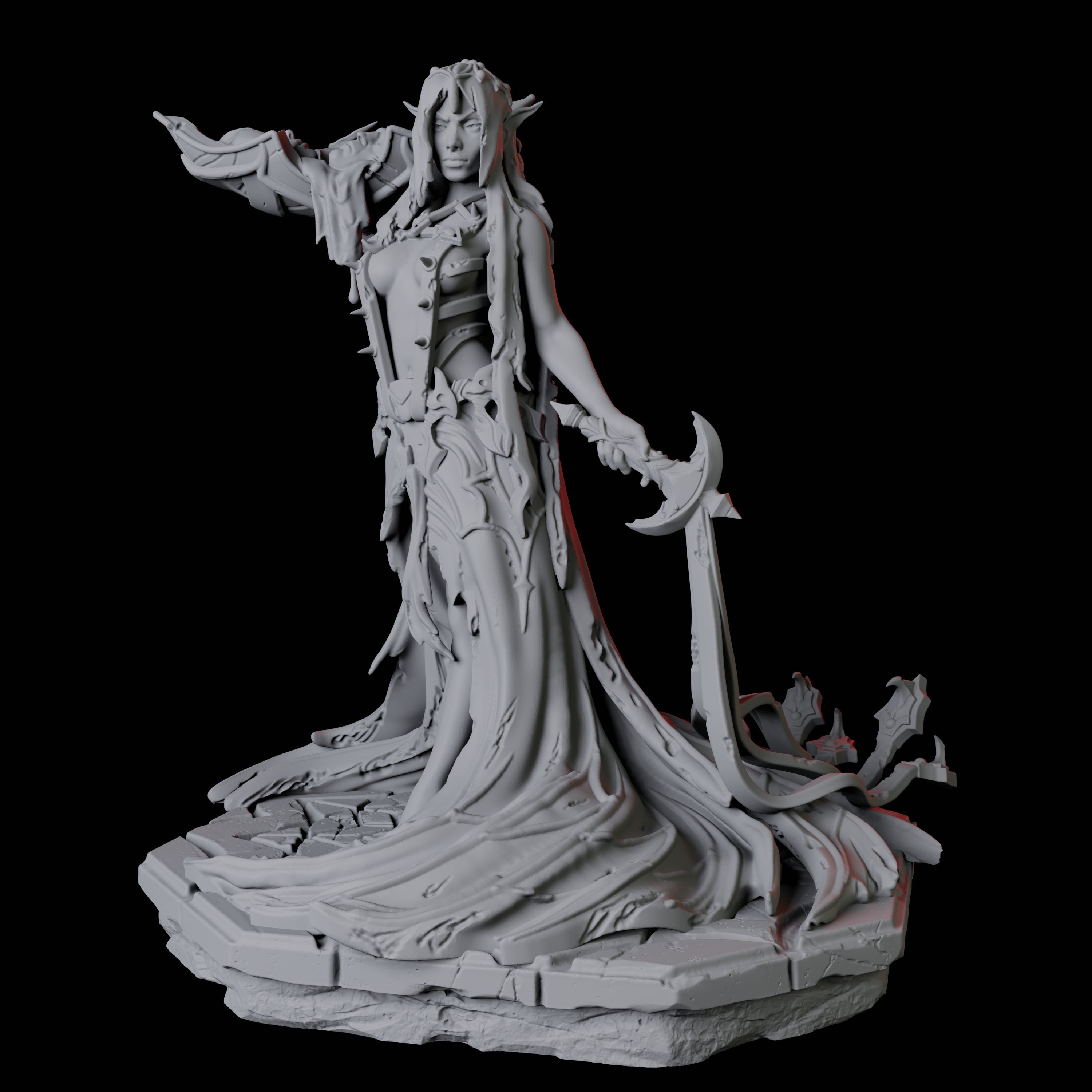 Learing High Priestess Miniature for Dungeons and Dragons, Pathfinder or other TTRPGs