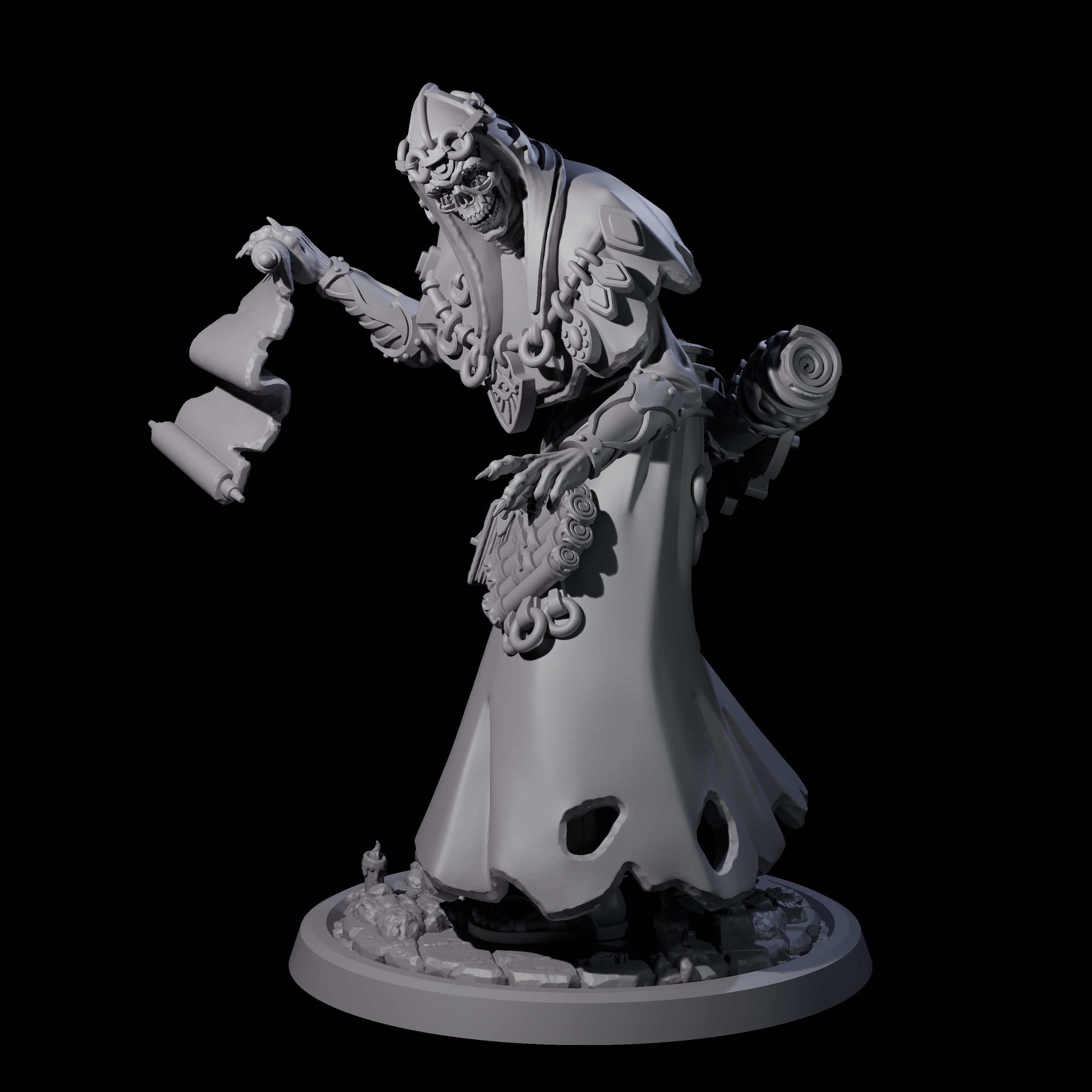 Learned Undead Scholar B Miniature for Dungeons and Dragons, Pathfinder or other TTRPGs