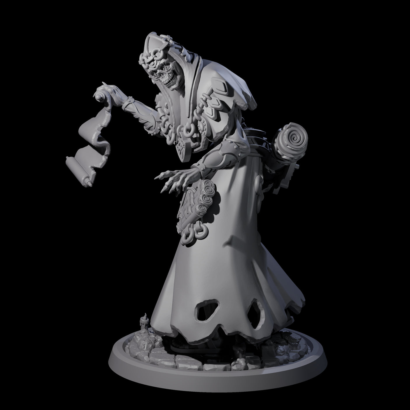 Learned Undead Scholar B Miniature for Dungeons and Dragons, Pathfinder or other TTRPGs