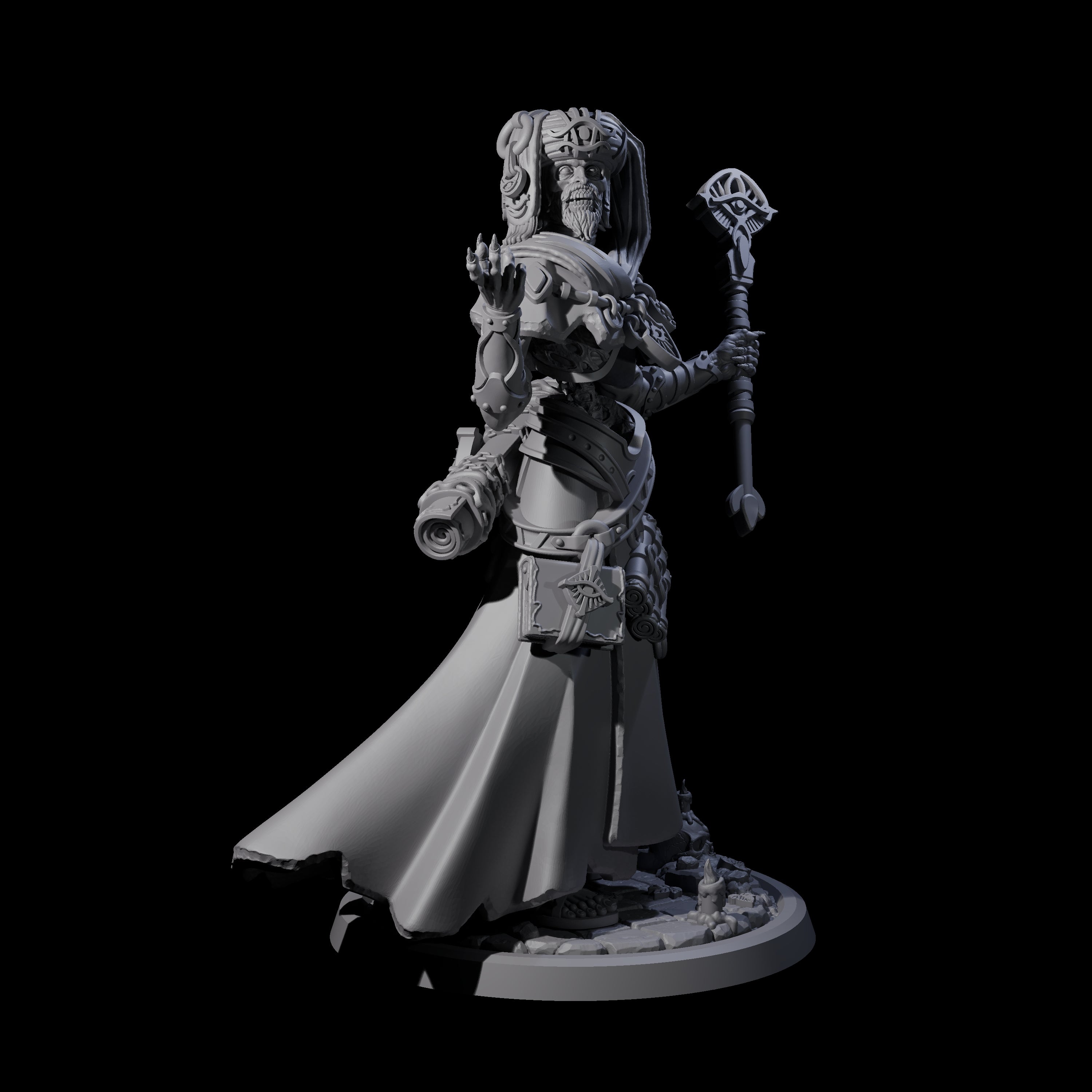 Learned Undead Scholar C Miniature for Dungeons and Dragons, Pathfinder or other TTRPGs
