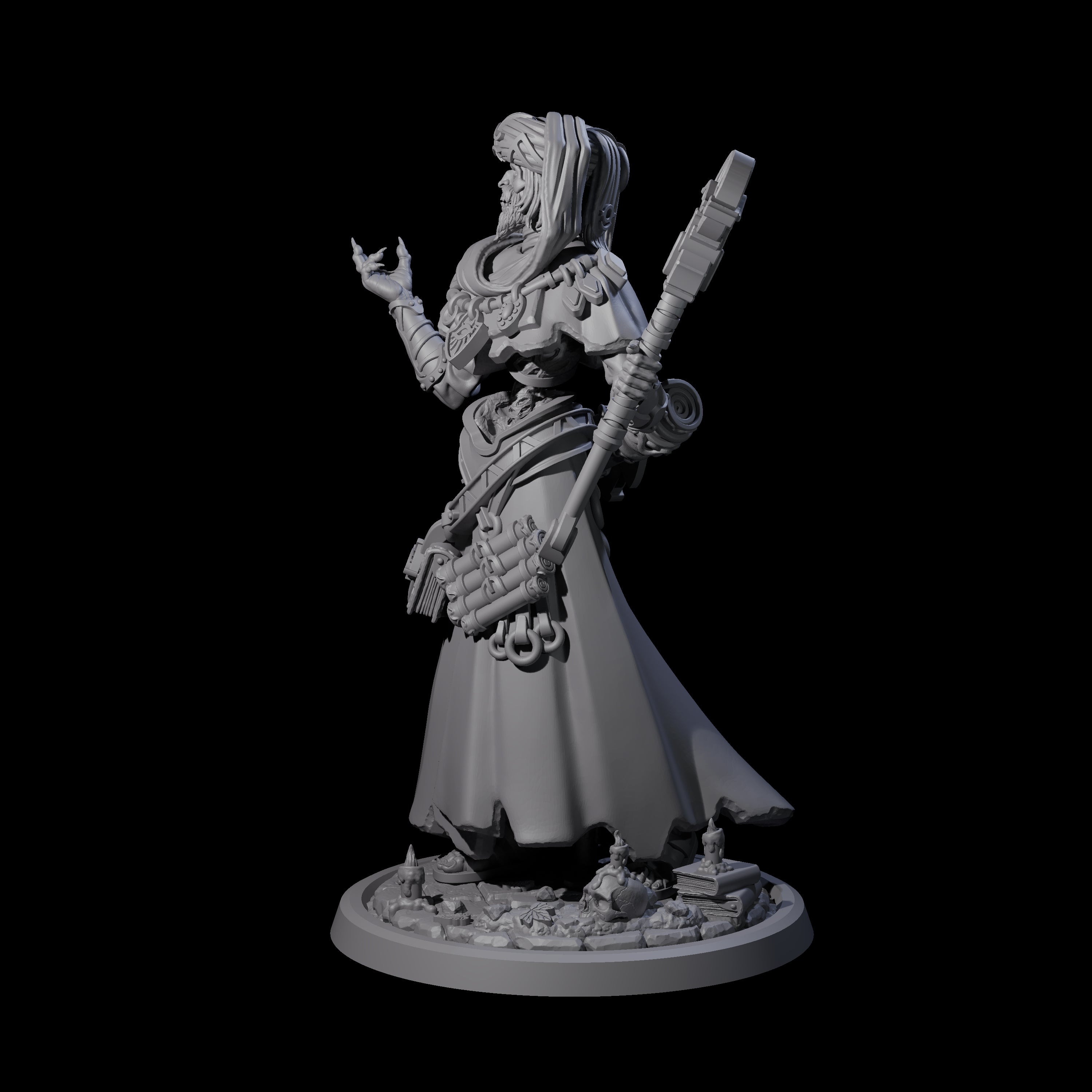 Learned Undead Scholar C Miniature for Dungeons and Dragons, Pathfinder or other TTRPGs