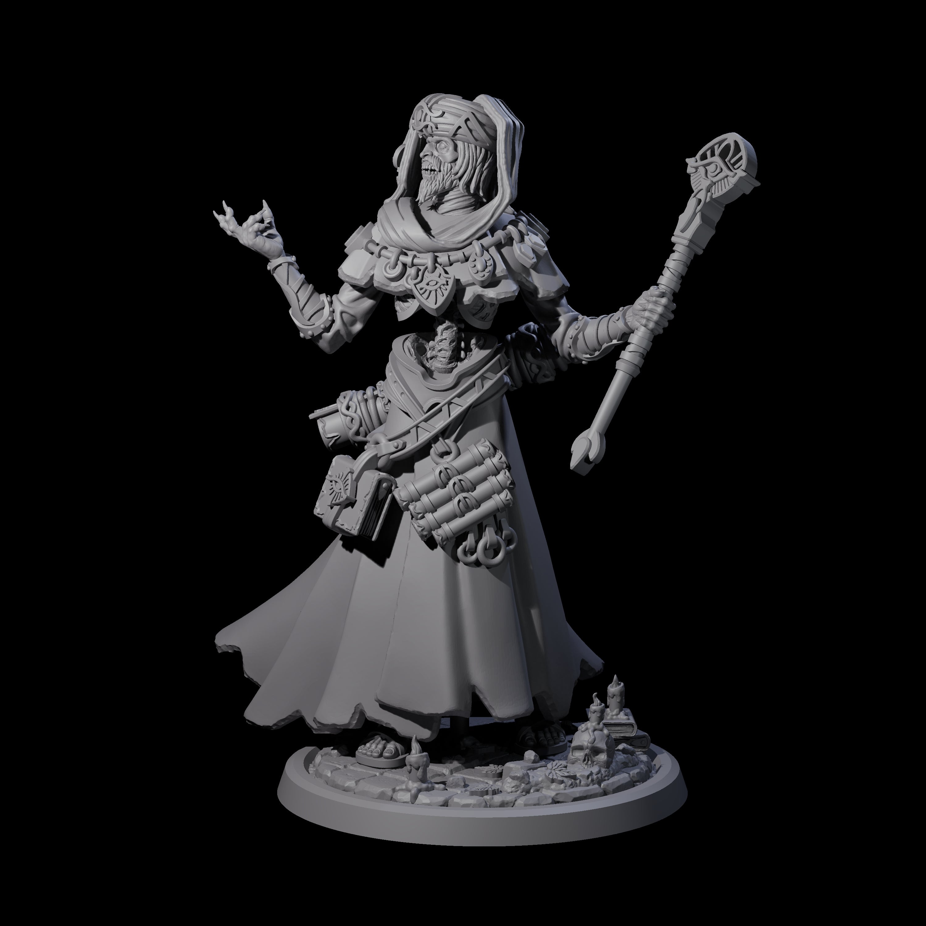 Learned Undead Scholar C Miniature for Dungeons and Dragons, Pathfinder or other TTRPGs