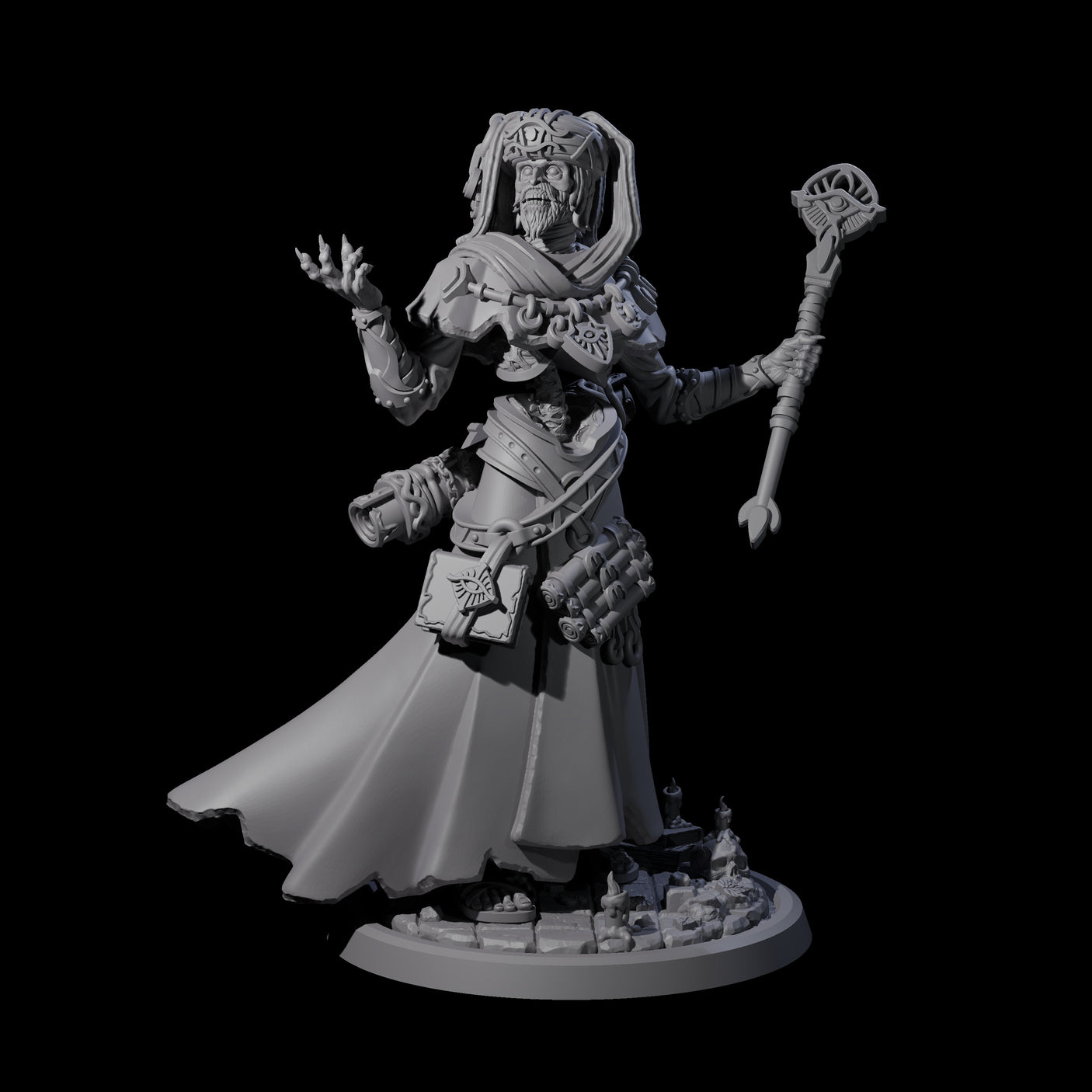 Learned Undead Scholar C Miniature for Dungeons and Dragons, Pathfinder or other TTRPGs