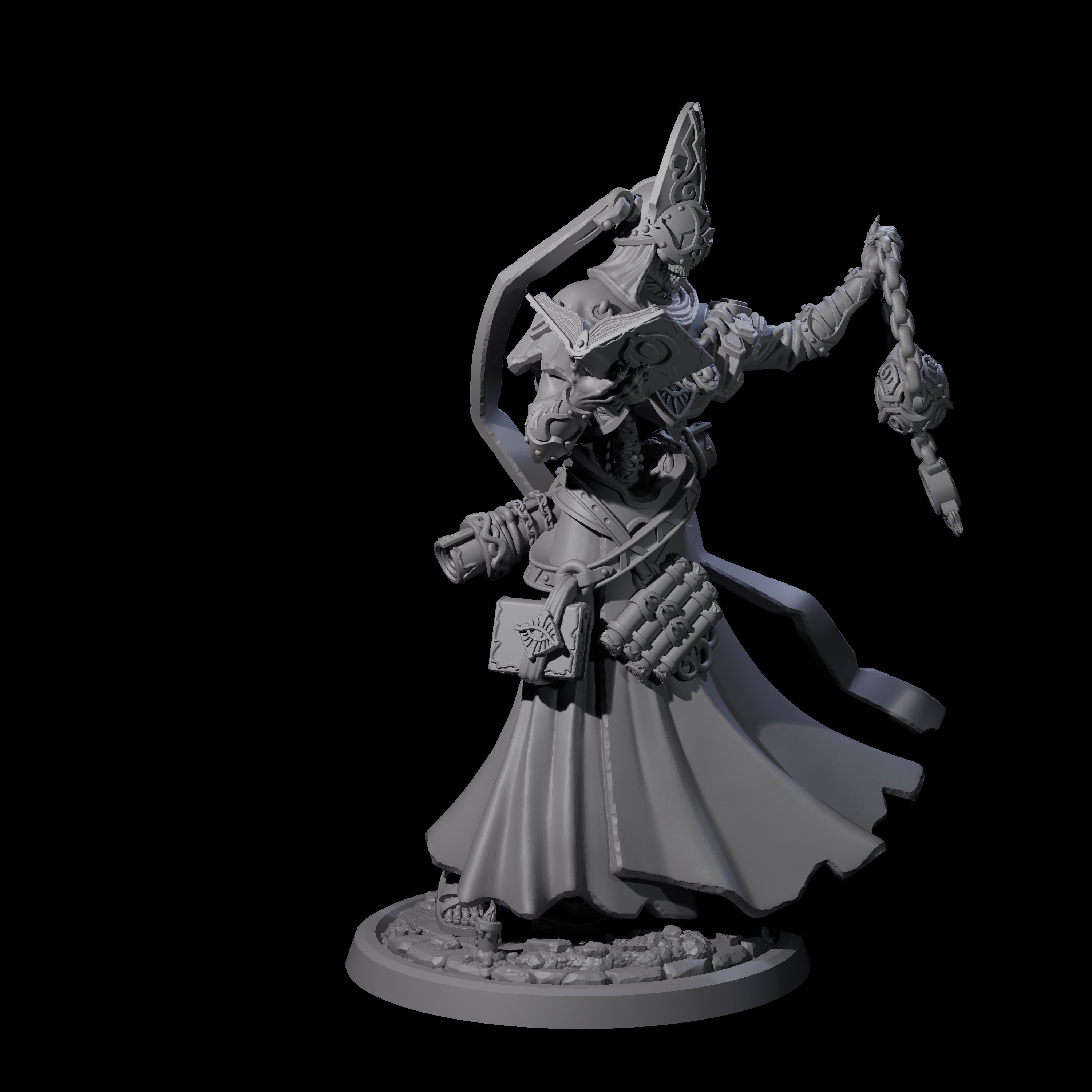 Learned Undead Scholar D Miniature for Dungeons and Dragons, Pathfinder or other TTRPGs