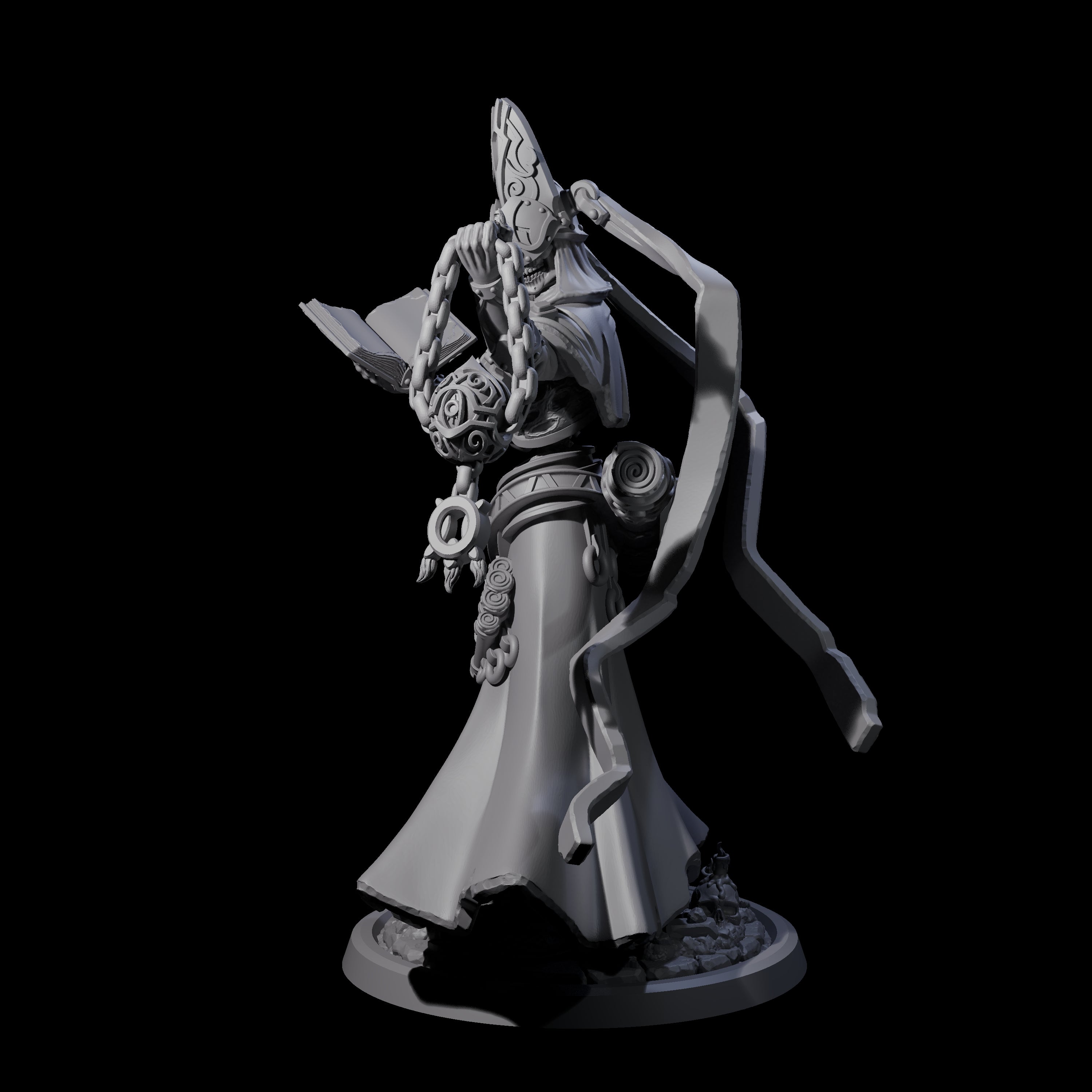 Learned Undead Scholar D Miniature for Dungeons and Dragons, Pathfinder or other TTRPGs