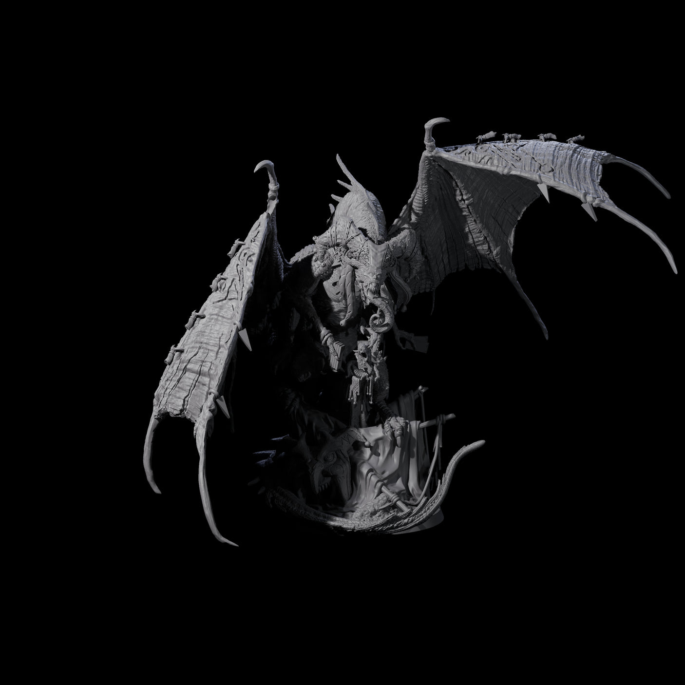 Leering Entertaining Circus Dragon Miniature for Dungeons and Dragons, Pathfinder or other TTRPGs