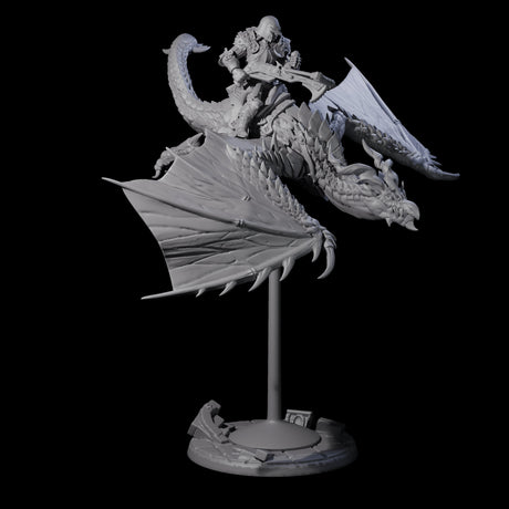 Lethal Wyvern Rider D Miniature for Dungeons and Dragons, Pathfinder or other TTRPGs