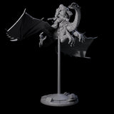 Lethal Wyvern Rider D Miniature for Dungeons and Dragons, Pathfinder or other TTRPGs
