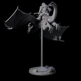 Lethal Wyvern Rider D Miniature for Dungeons and Dragons, Pathfinder or other TTRPGs