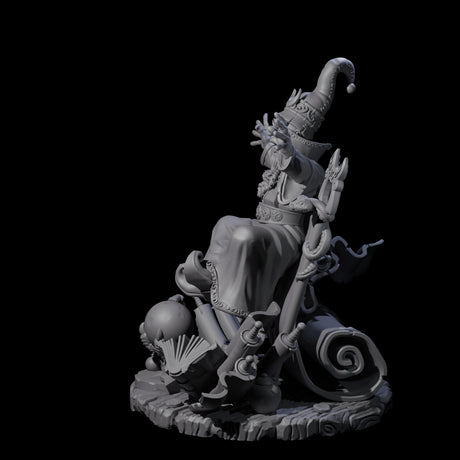 Levitating Gnome Wizard Miniature for Dungeons and Dragons, Pathfinder or other TTRPGs