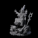 Levitating Gnome Wizard Miniature for Dungeons and Dragons, Pathfinder or other TTRPGs