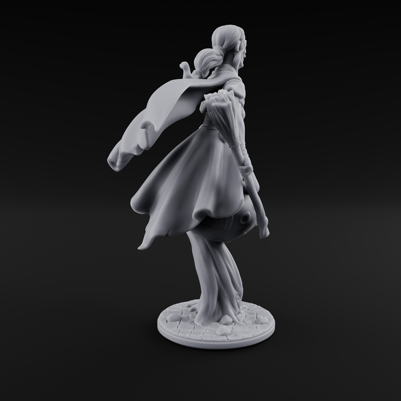 Levitating Hag Witch Miniature for Dungeons and Dragons, Pathfinder or other TTRPGs