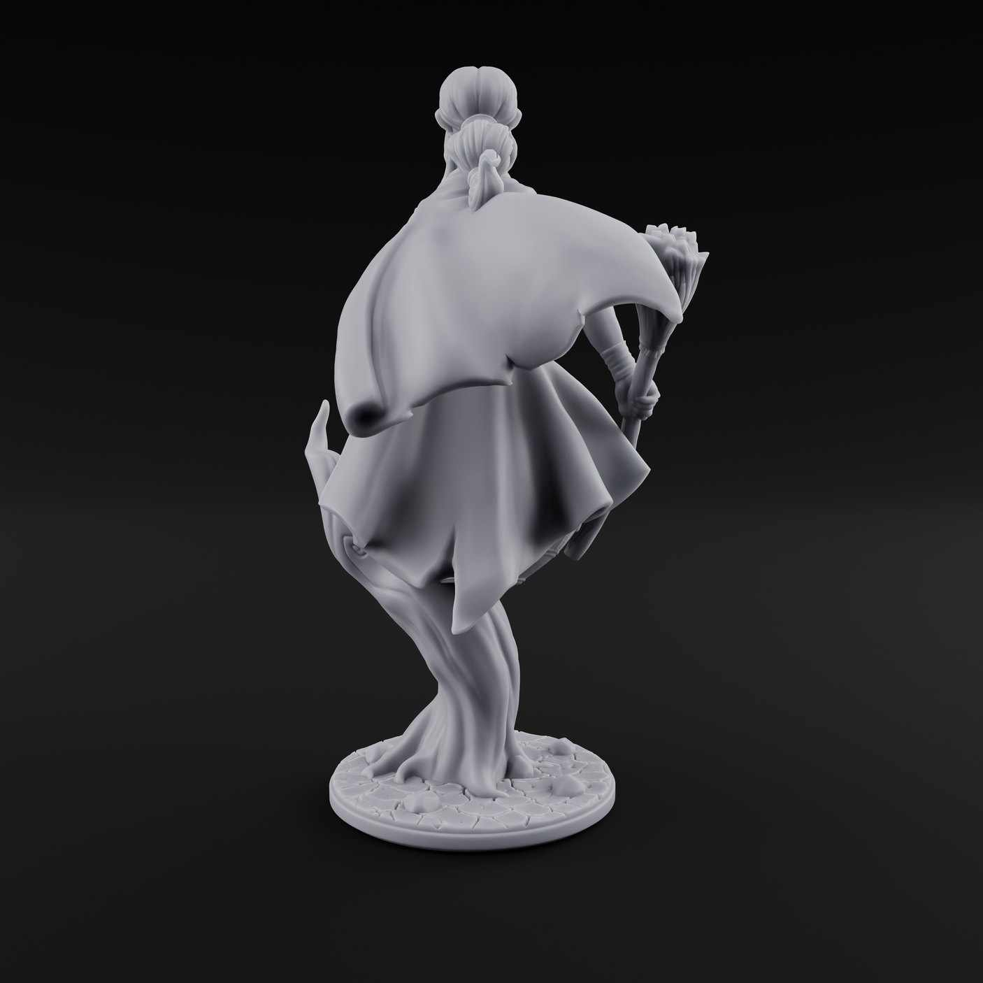 Levitating Hag Witch Miniature for Dungeons and Dragons, Pathfinder or other TTRPGs